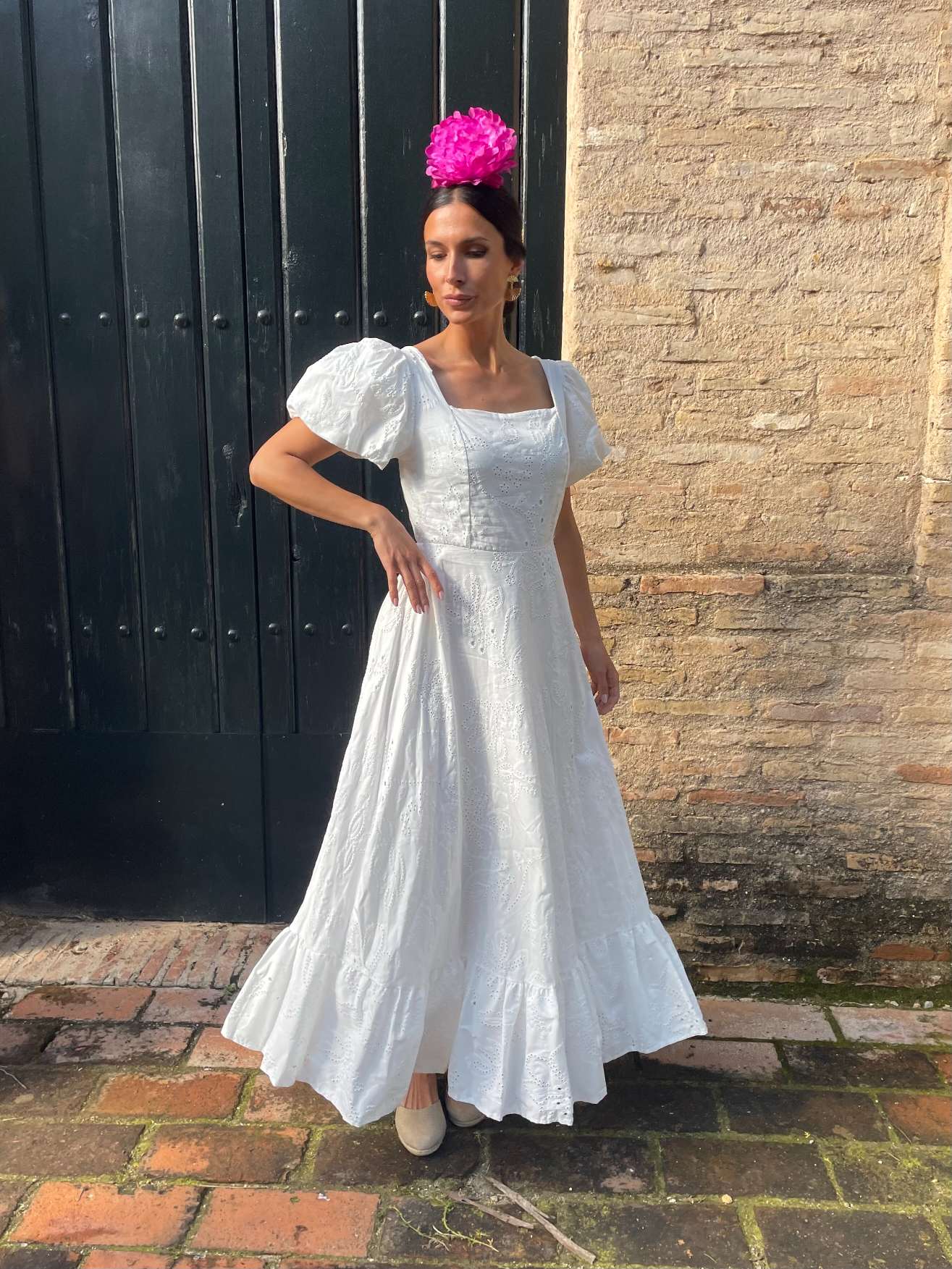 Bata Rociera Perforada Blanca