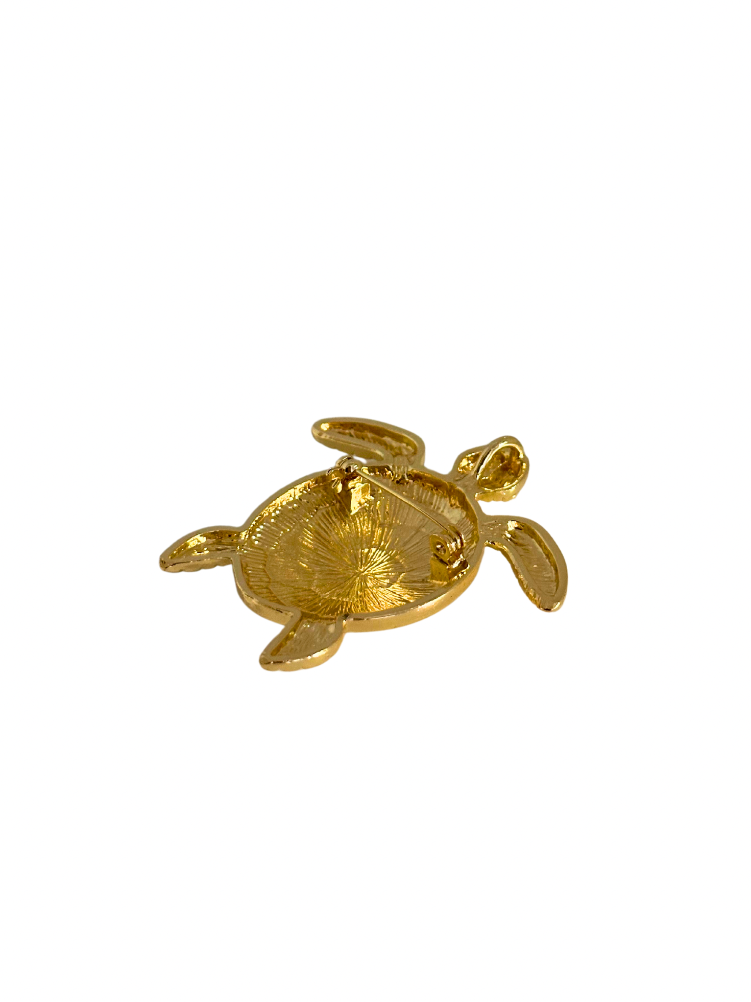 Broche De Flamenca Dorada tortuga detalles