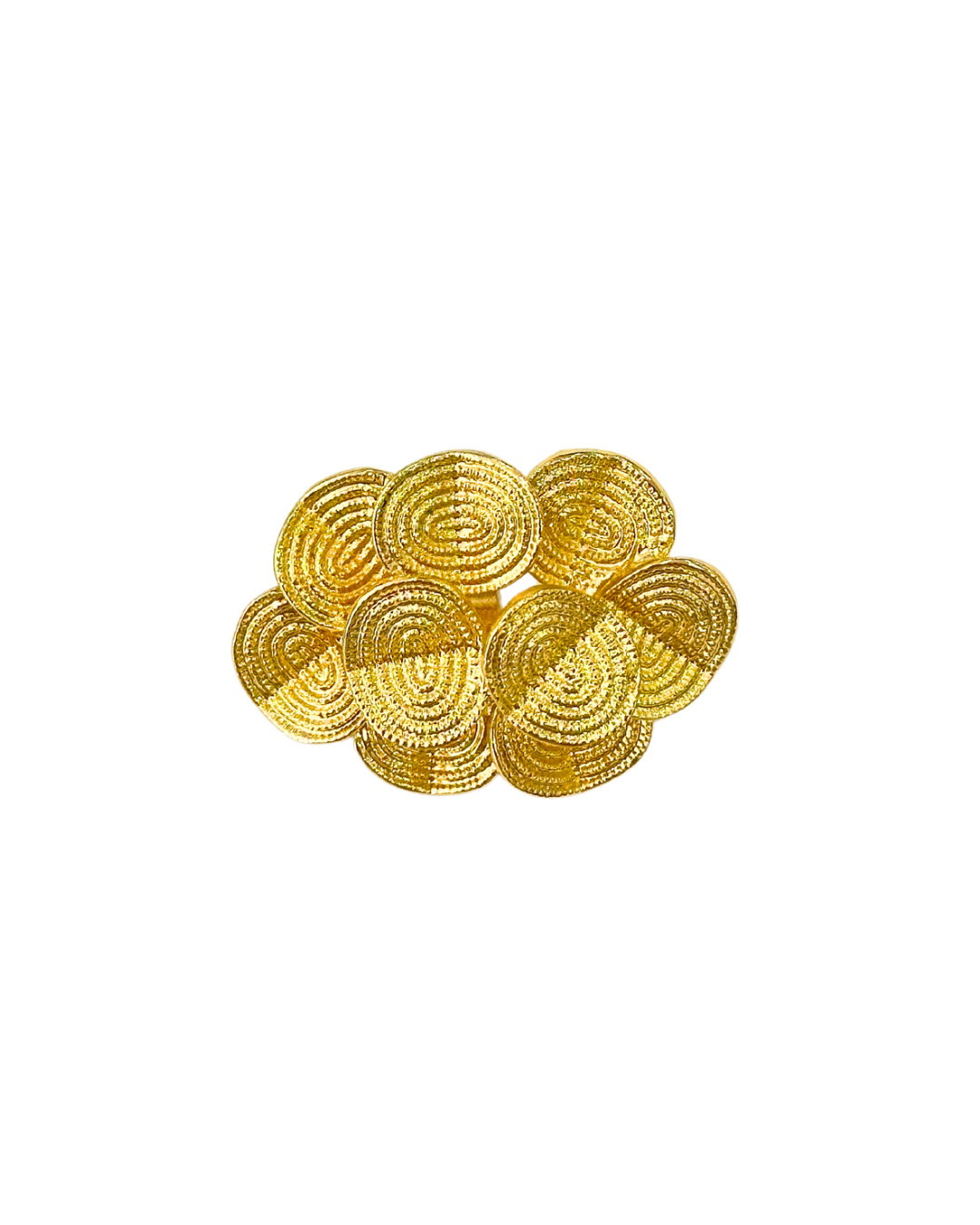 Broche De Flamenca Dorado Espirales