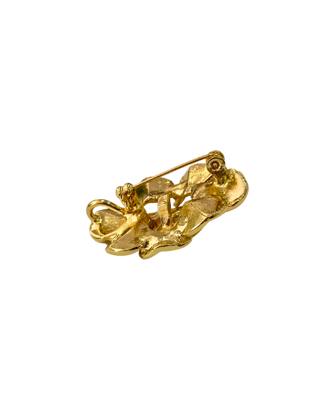Broche De Flamenca Dorado Espirales detalles
