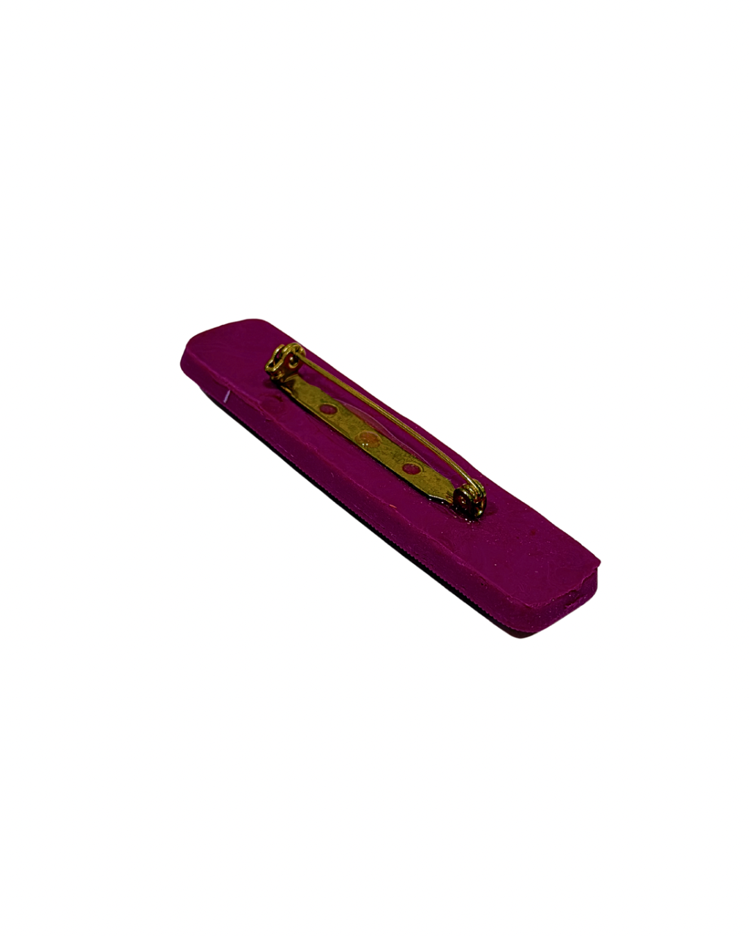 Broche acetato rectangular cierre buganvilla