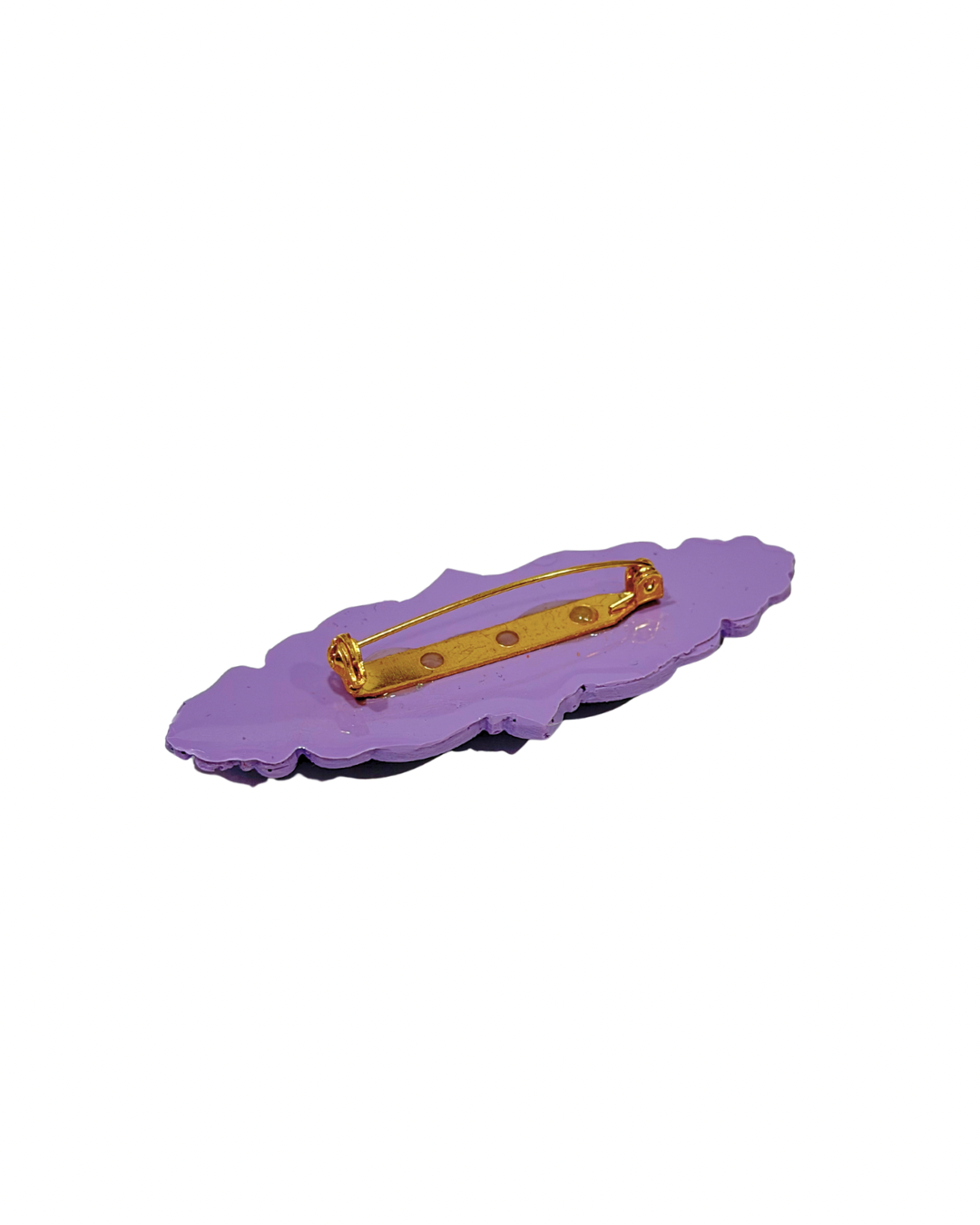 Broche de flamenca Floral Calado Cierre Malva