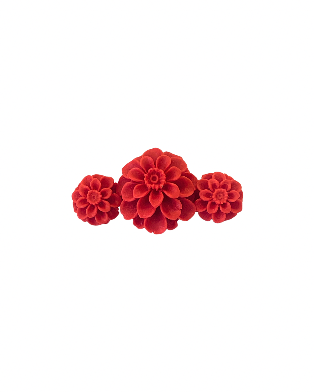 Broche de flamenca Flores acetato coral