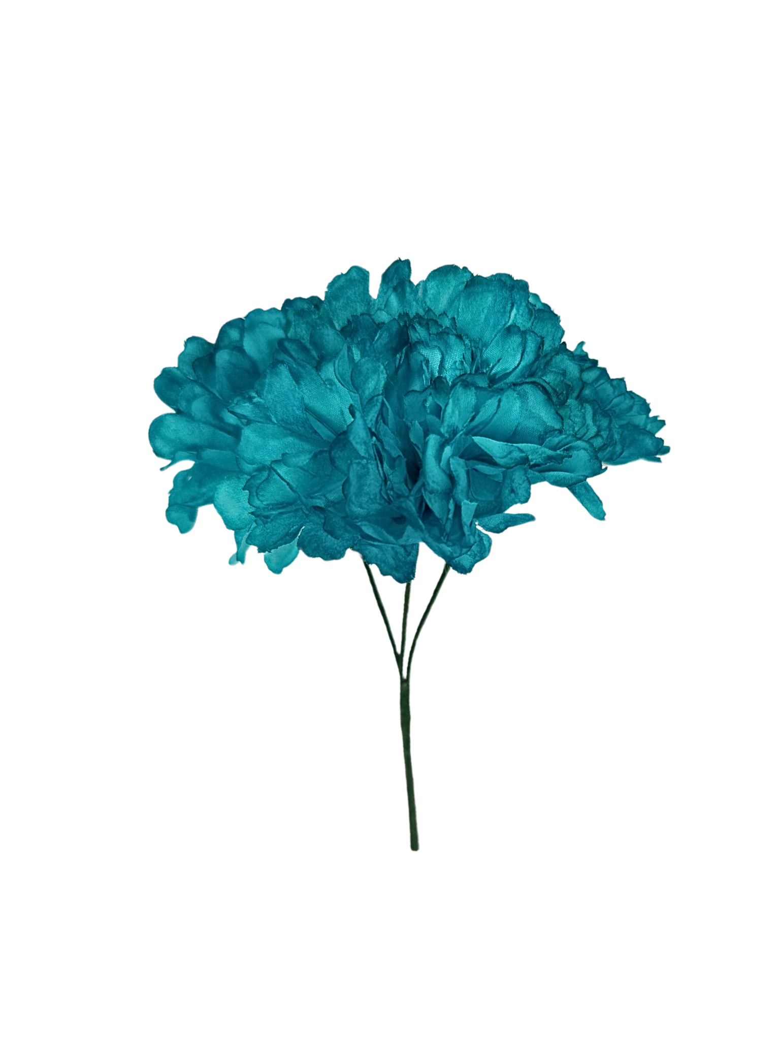 Ramillete de Flamenca Niña Teñido a Mano de Claveles Agua Marina