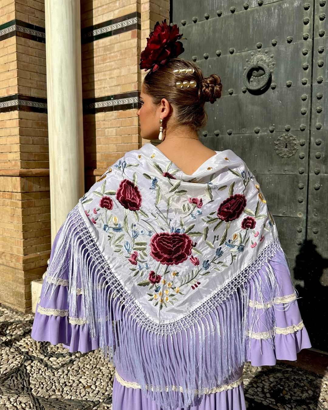 Mantoncillo de Seda 'Solera' Blanco