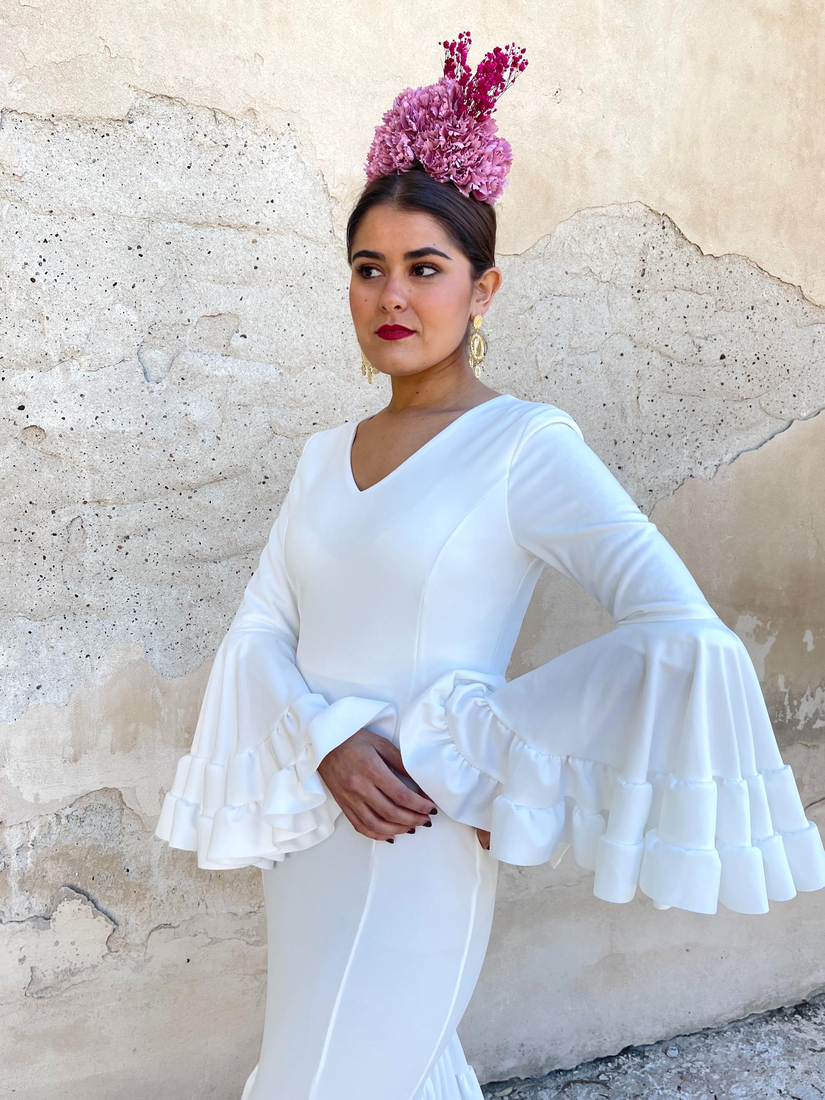 Traje Flamenca Low Cost Canastero Blanco
