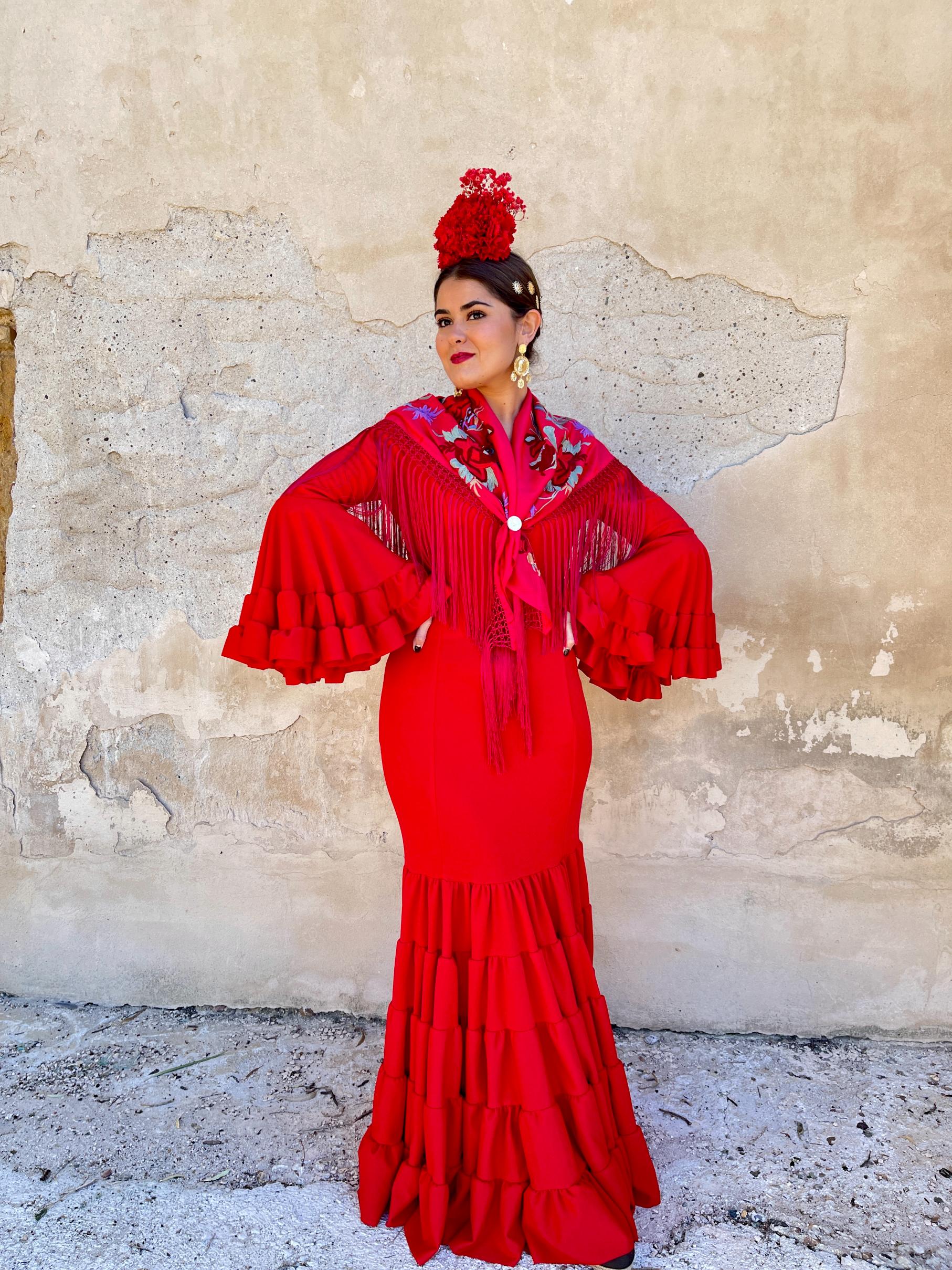 Traje Flamenca Low Cost Canastero Rojo