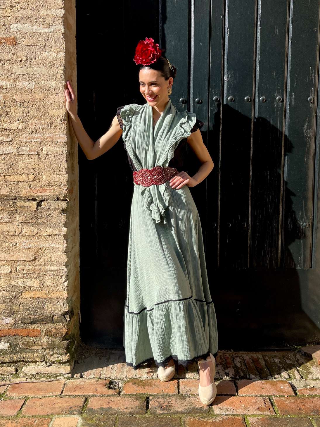 Conjunto de Falda y Piquillo de Romería Bambula Jabonoso