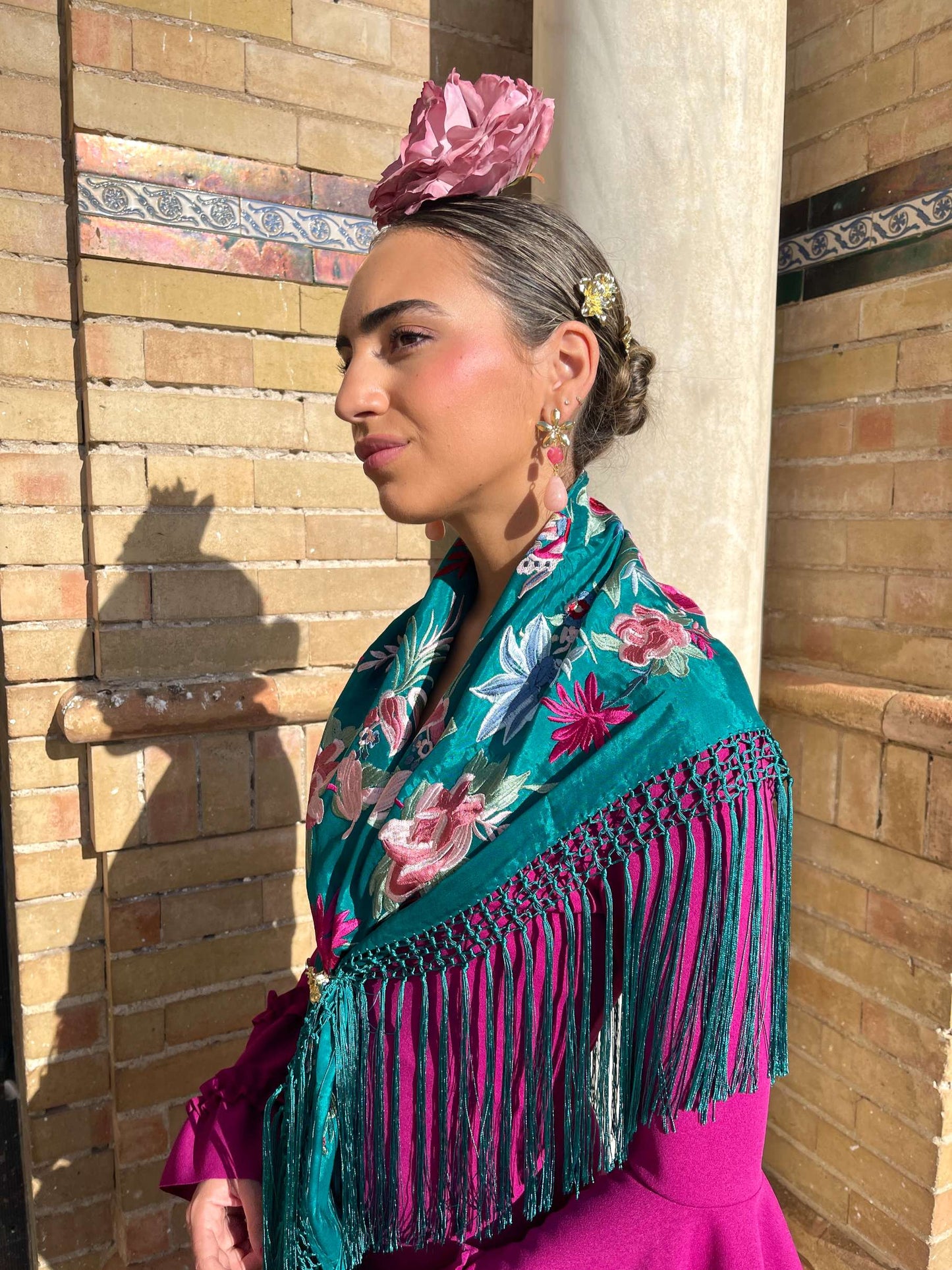 Mantoncillodesedadecolorverdeesmeralda