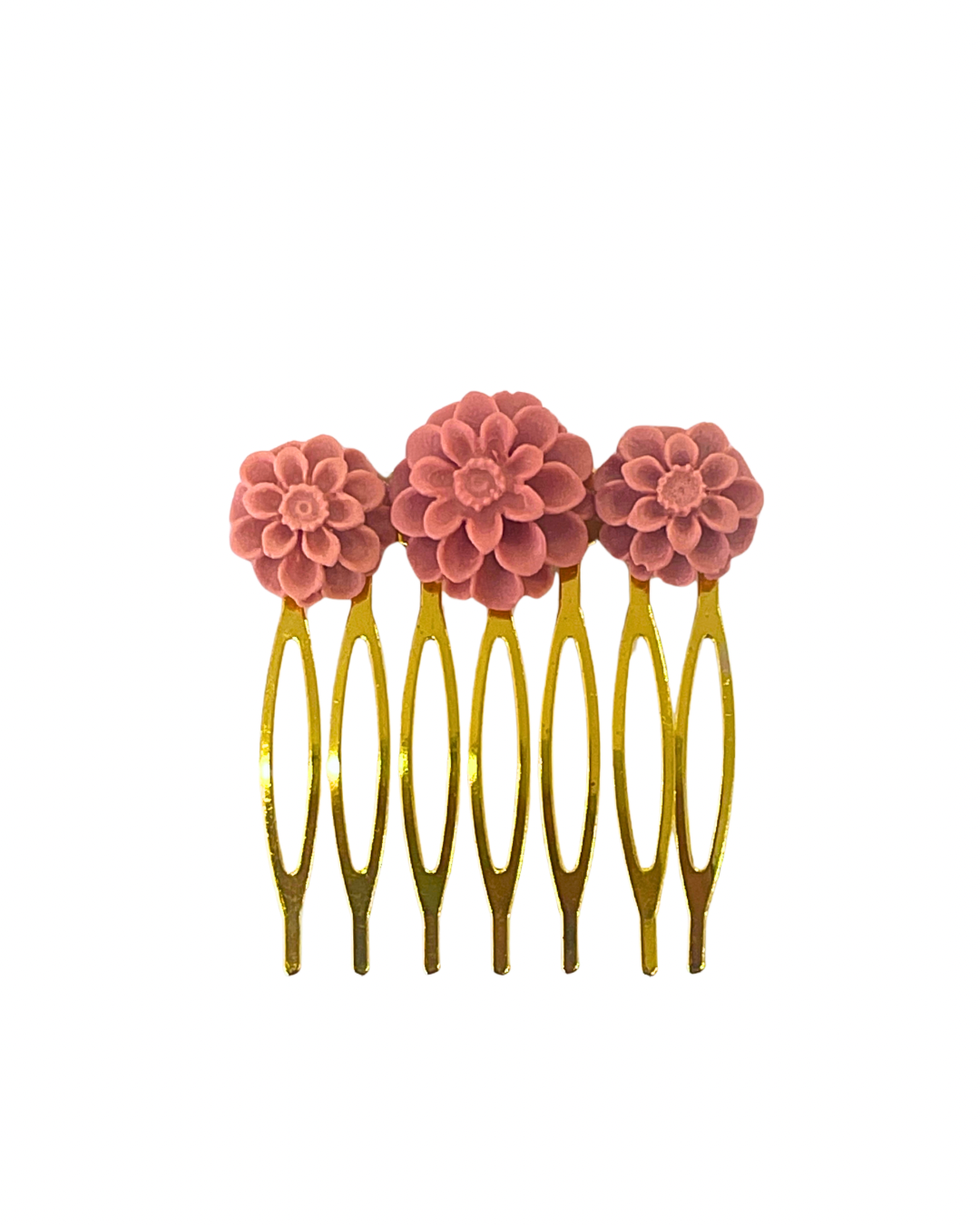 Peinecillo de flamenca tres flores de acetato maquillaje