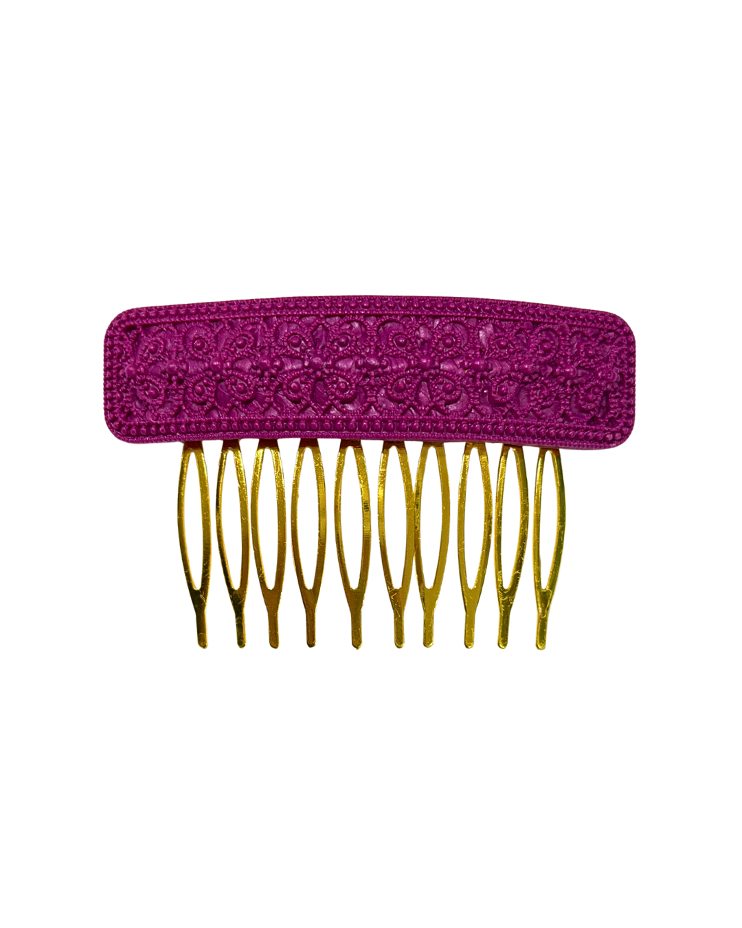 Peinecillo flamenca de acetato rectangular buganvilla