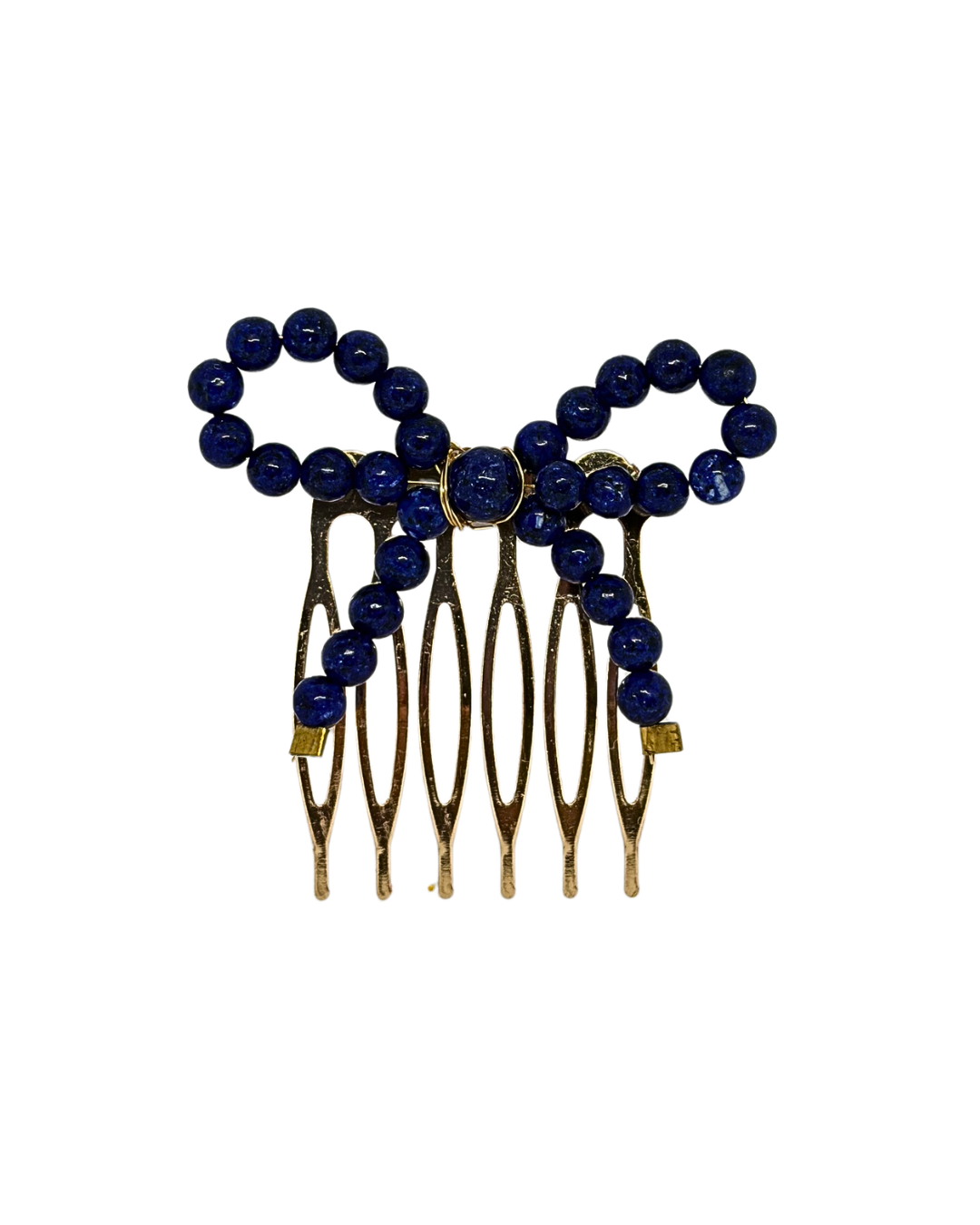 Peinecillo de Flamenca Lazo Bolitas Azul