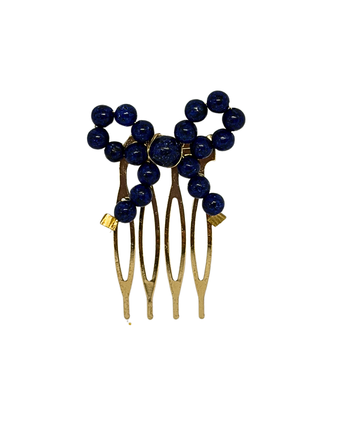 Peinecillo de Flamenca Lazo Bolitas azul