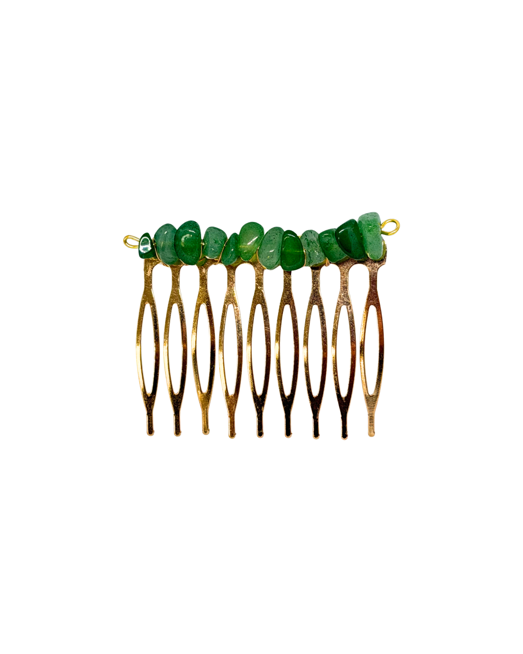 Peinecillo de Flamenca Piedras Naturales verde