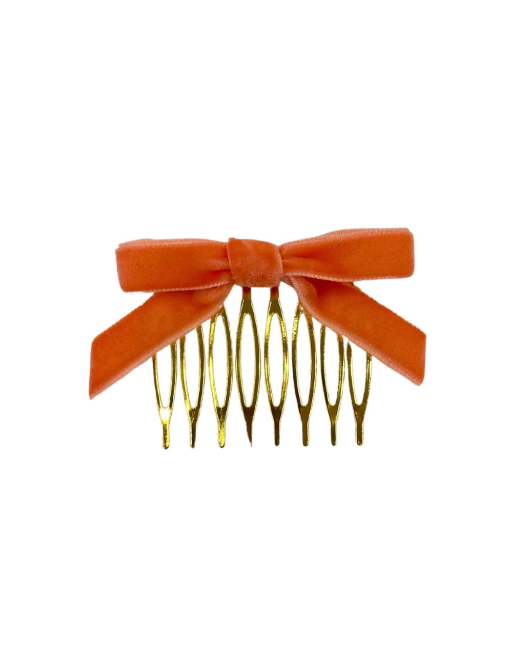 Peinecillo de Flamenca Lazo Terciopelo Coral