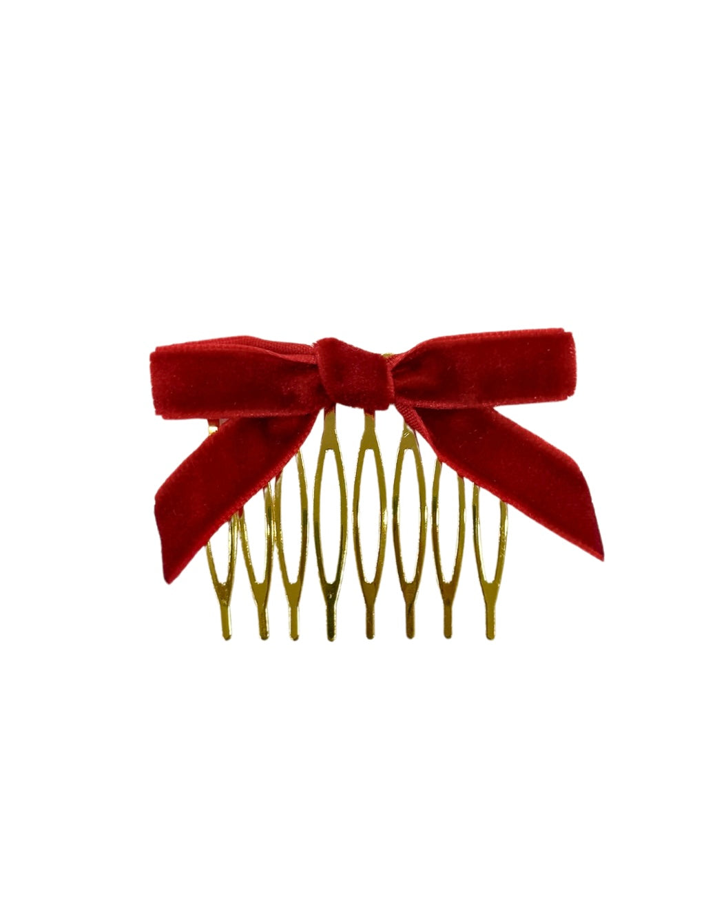 Peinecillo de flamenca Lazo rojo terciopelo