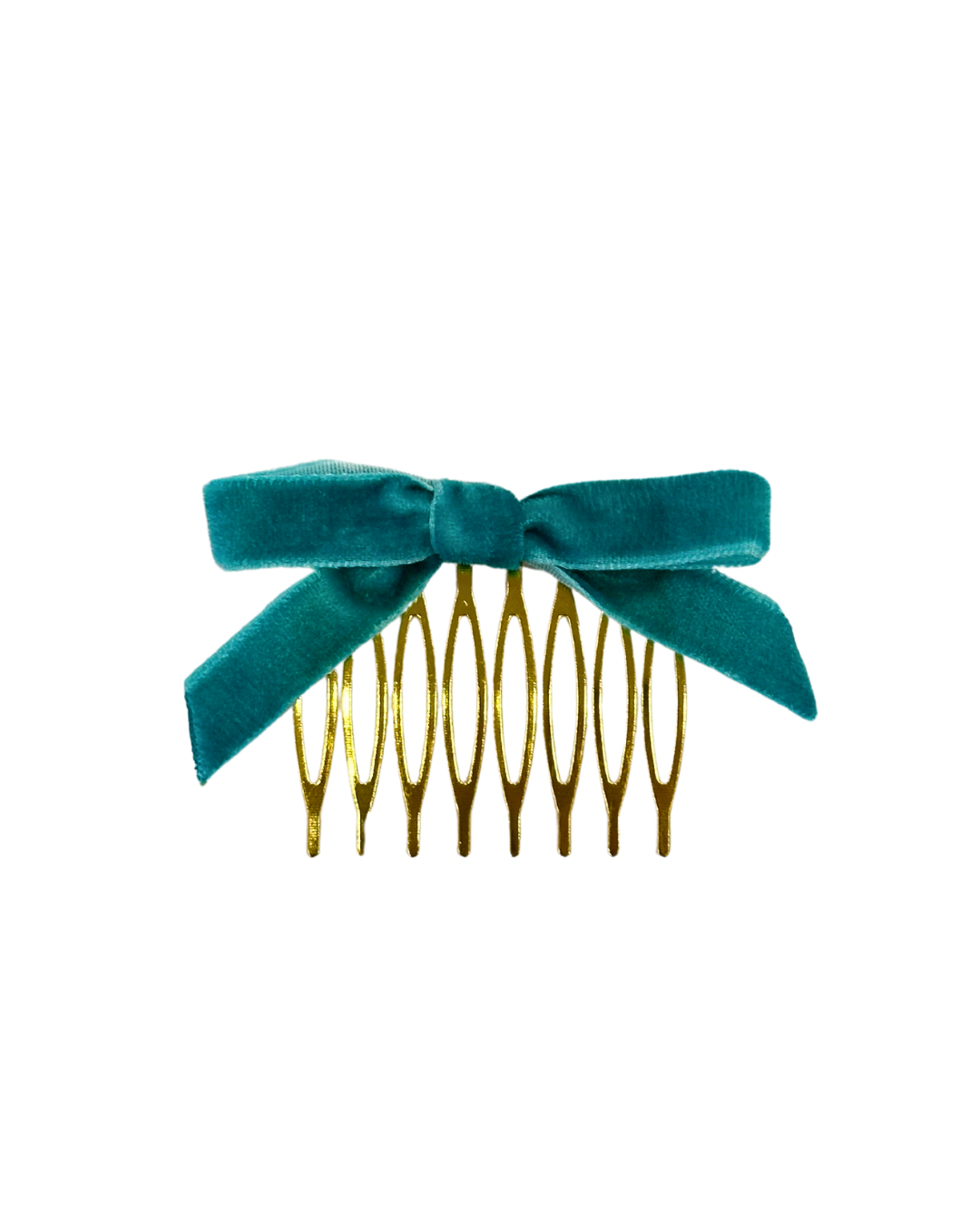 Peinecillo de Flamenca Lazo Terciopelo Agua Marina