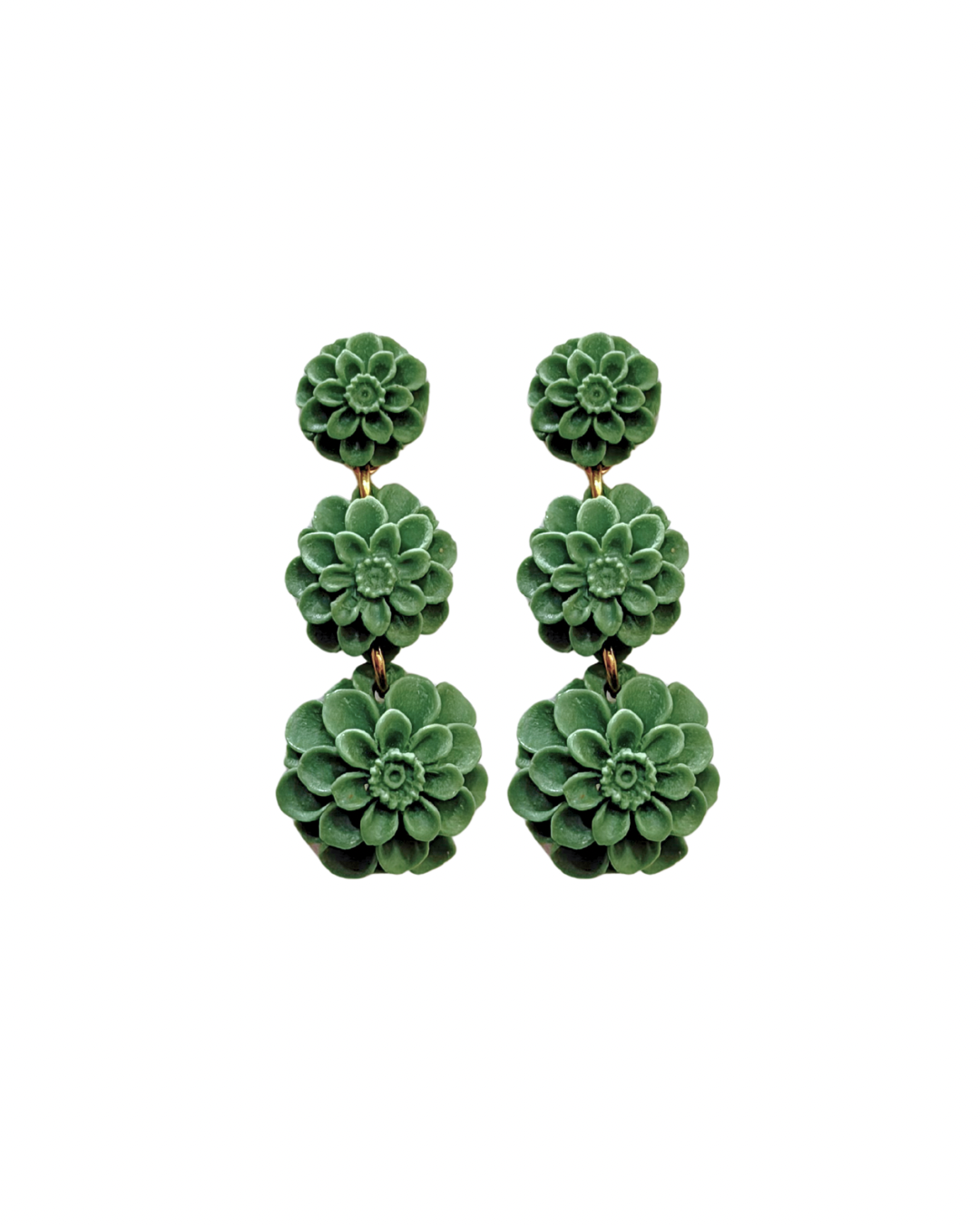 Pendientes de flamenca acetato flores jabonoso