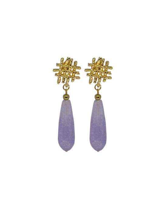 Pendientes de flamenca amatista