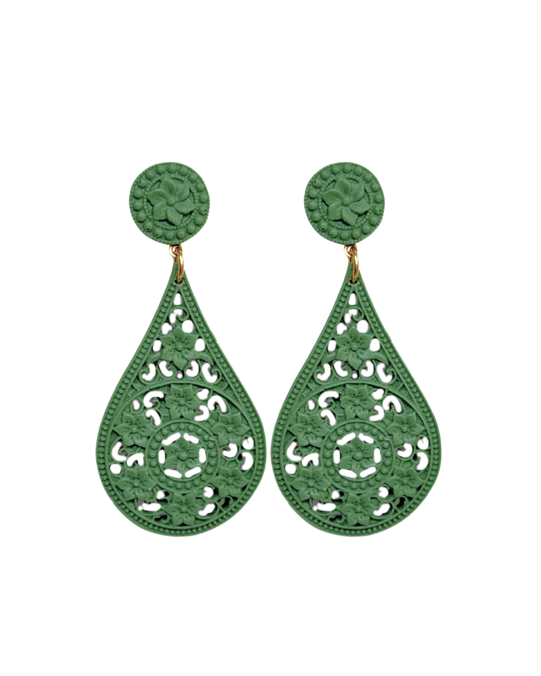 Pendientes de flamenca lagrima acetato jabonoso