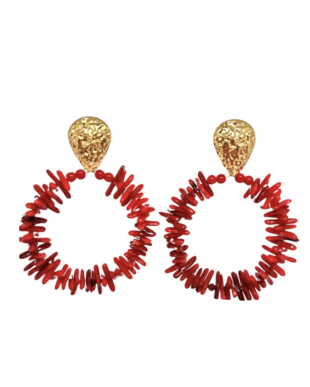 Pendientes de Flamenca Corales Rojo