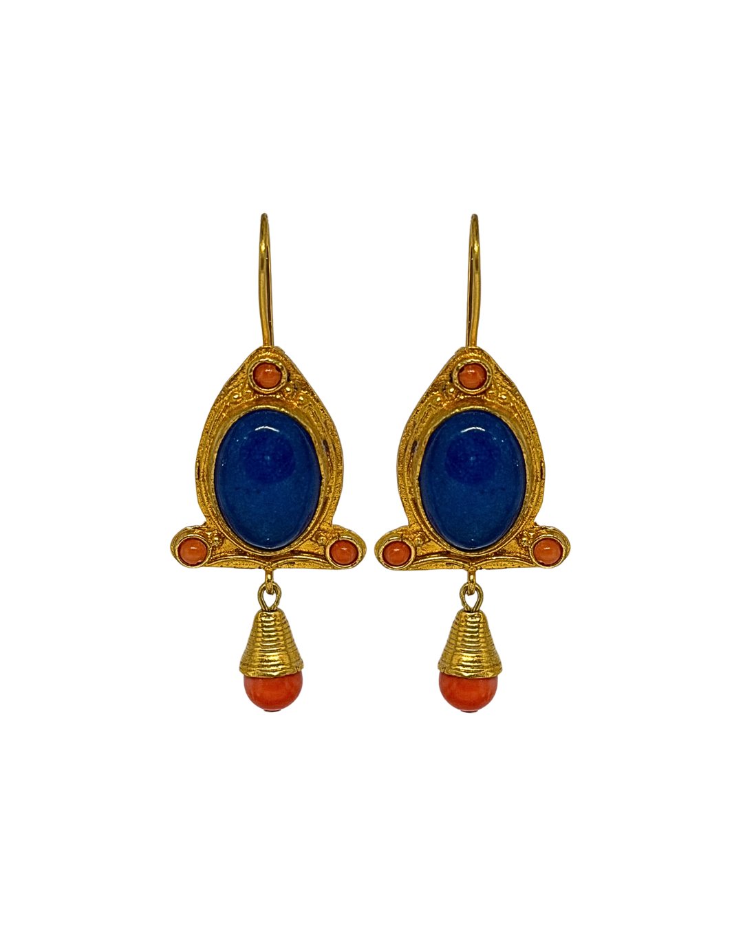 Pendientes de Flamenca Lapislazuli y Corales