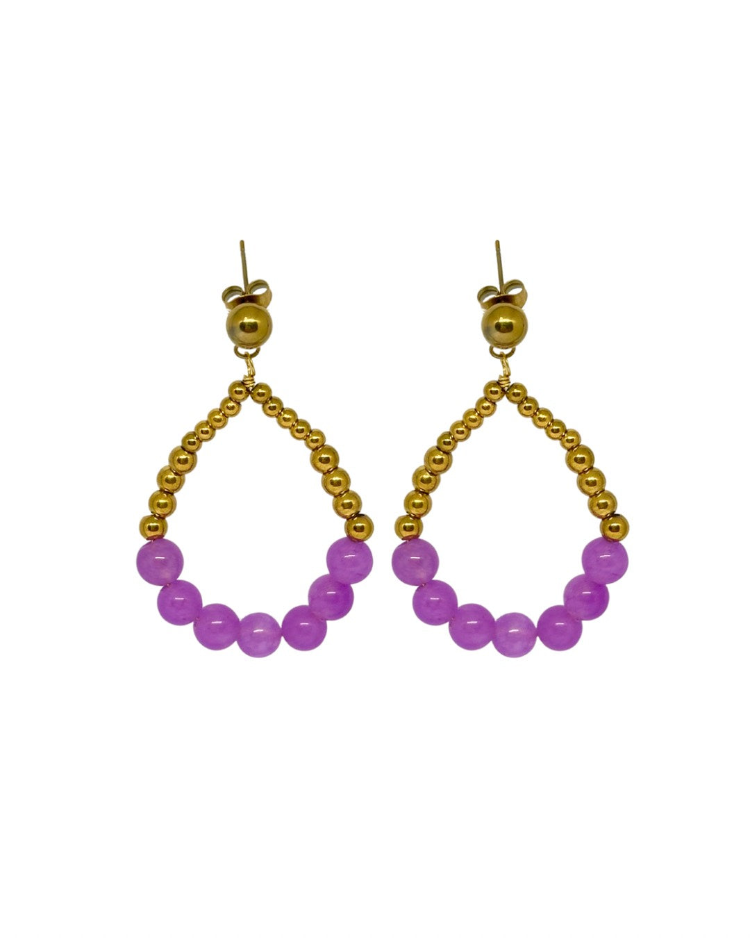 Pendientes de Flamenca Perlas Malvas