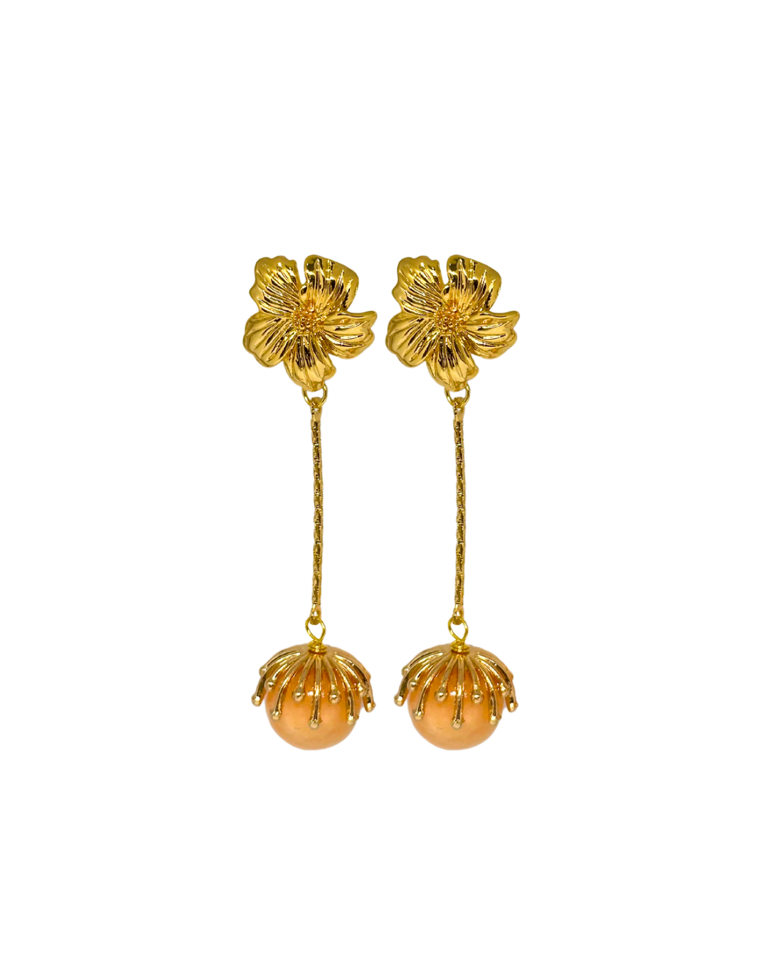Pendientes de Flamenca Piedras Naturales Flor