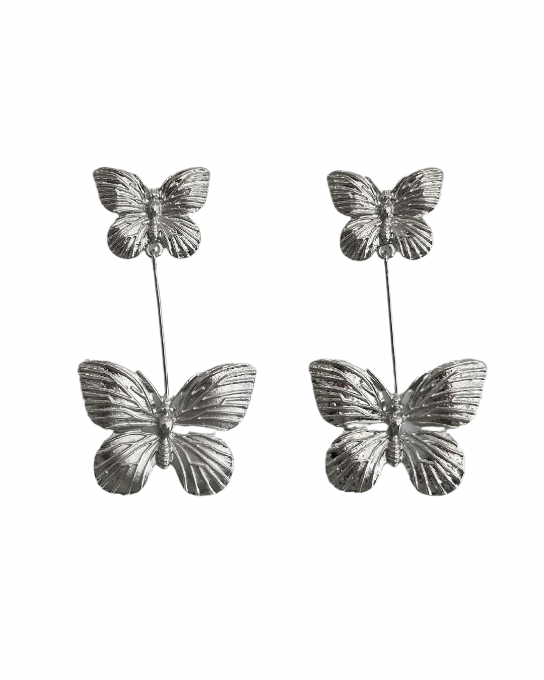 Pendientes de Flamenca mariposas plata