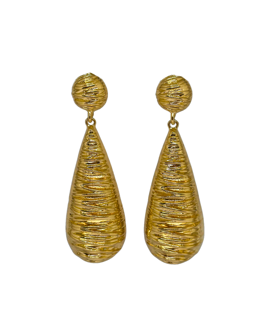 Pendientes de Flamenca Dorado Lagrima Textura