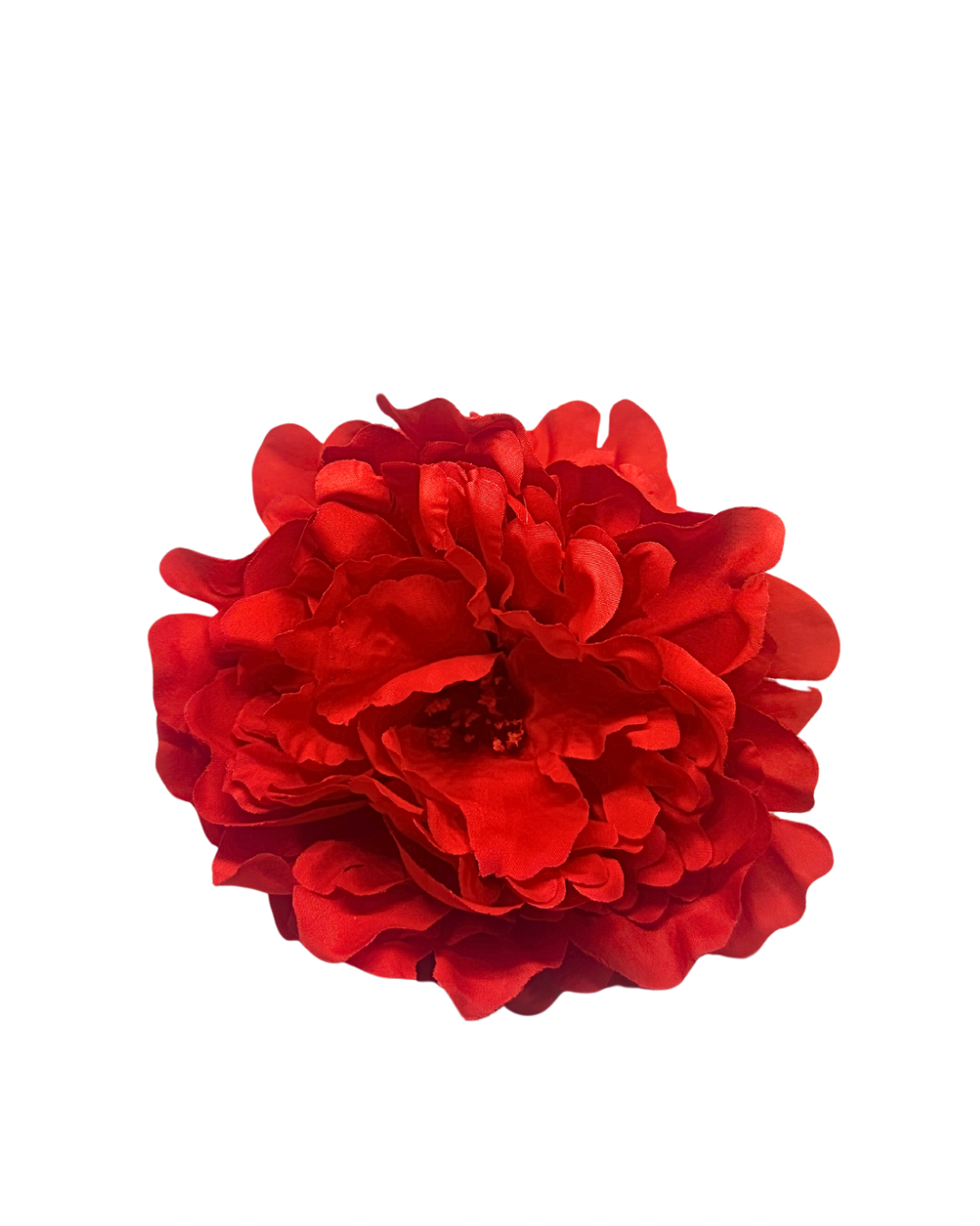 Peonía de Flamenca Teñida a Mano Roja