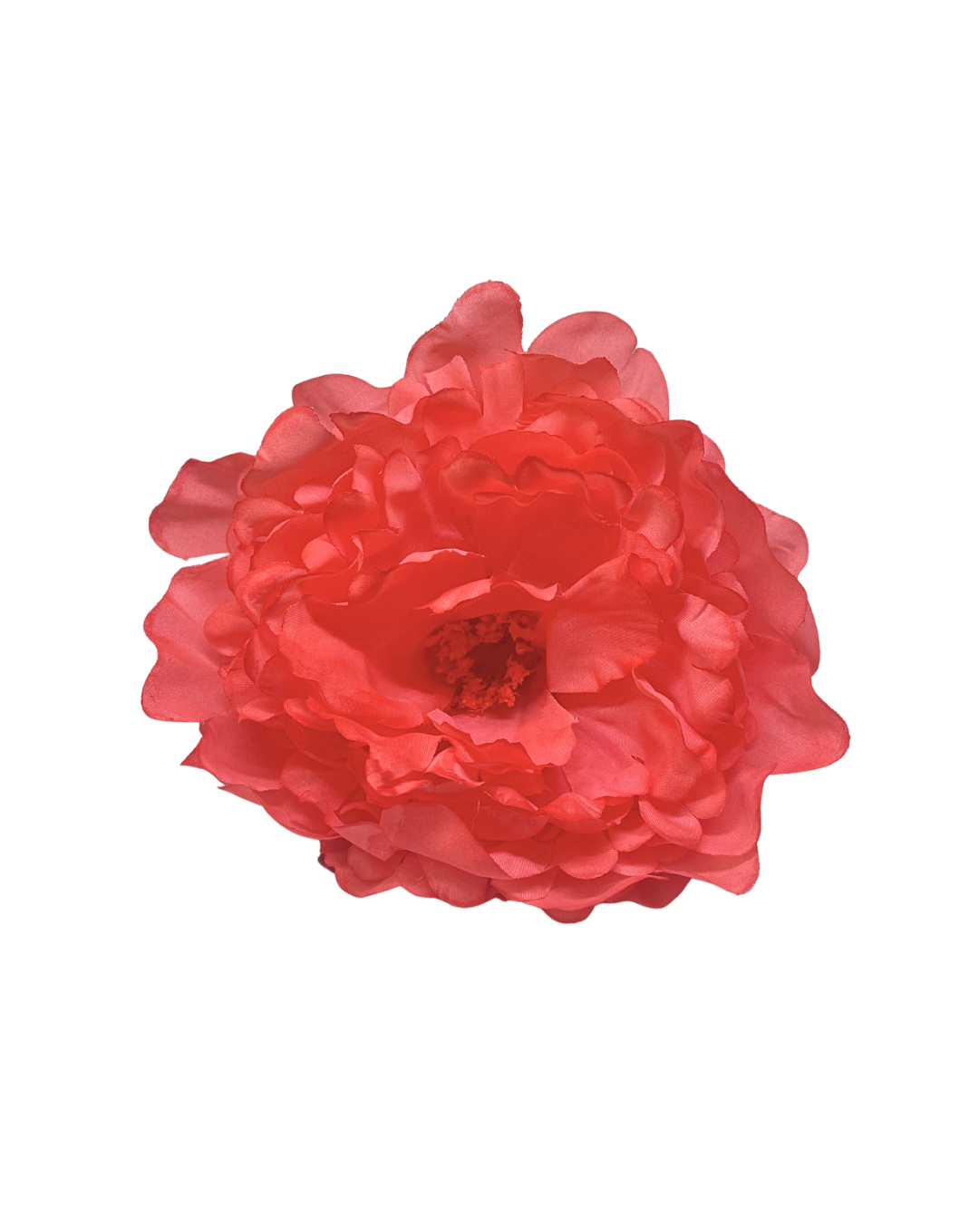 Peonia de flamenca color coral empolvado