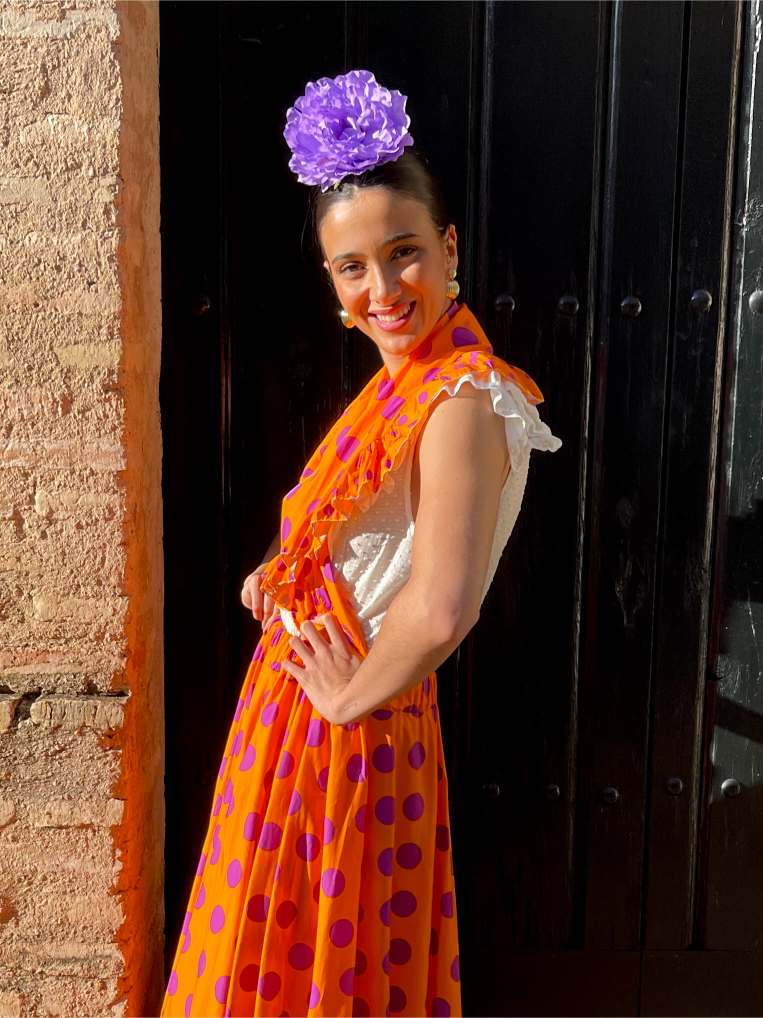 Peonia de flamenca color malva