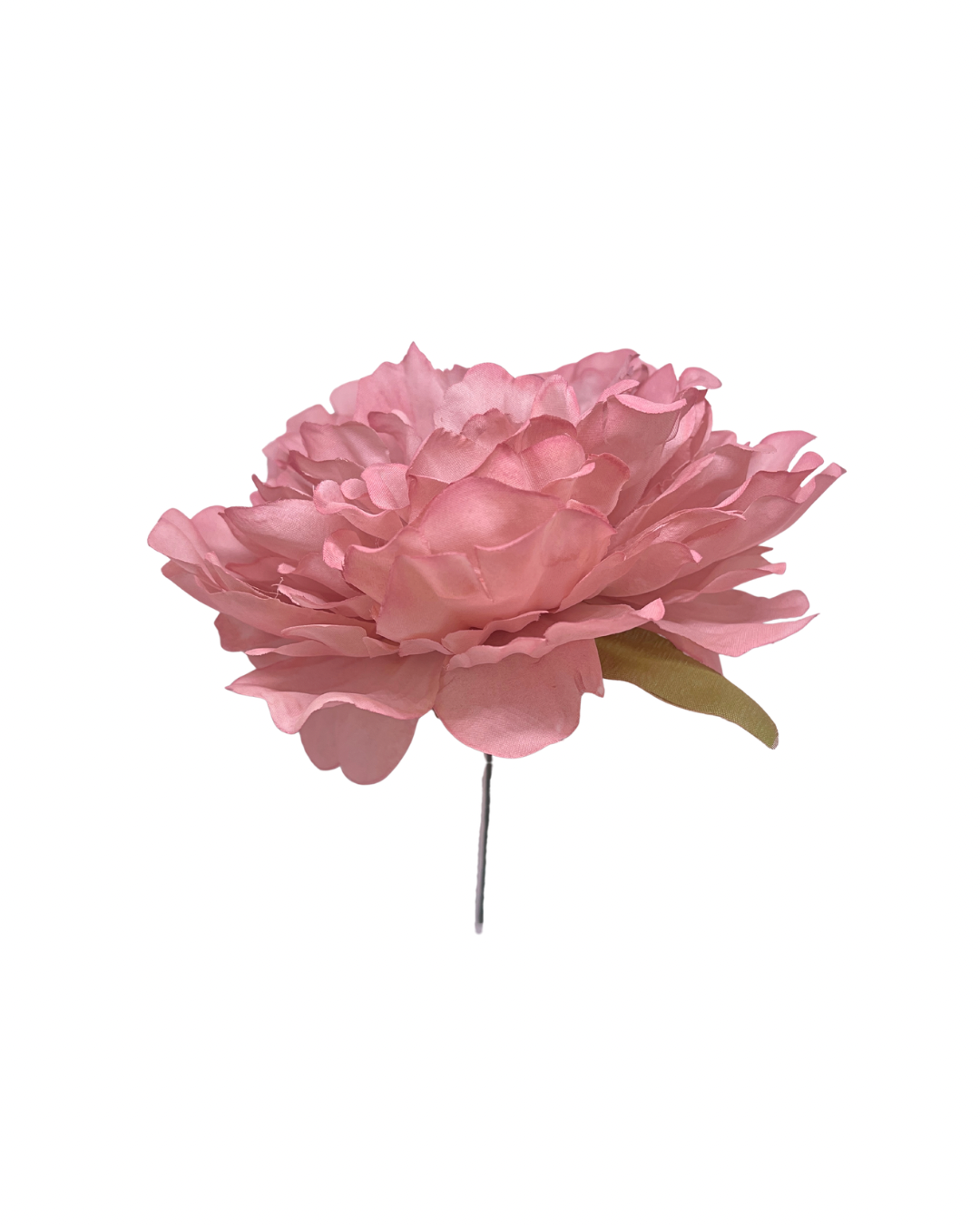 Peonia de flamenca color rosa palo detalles