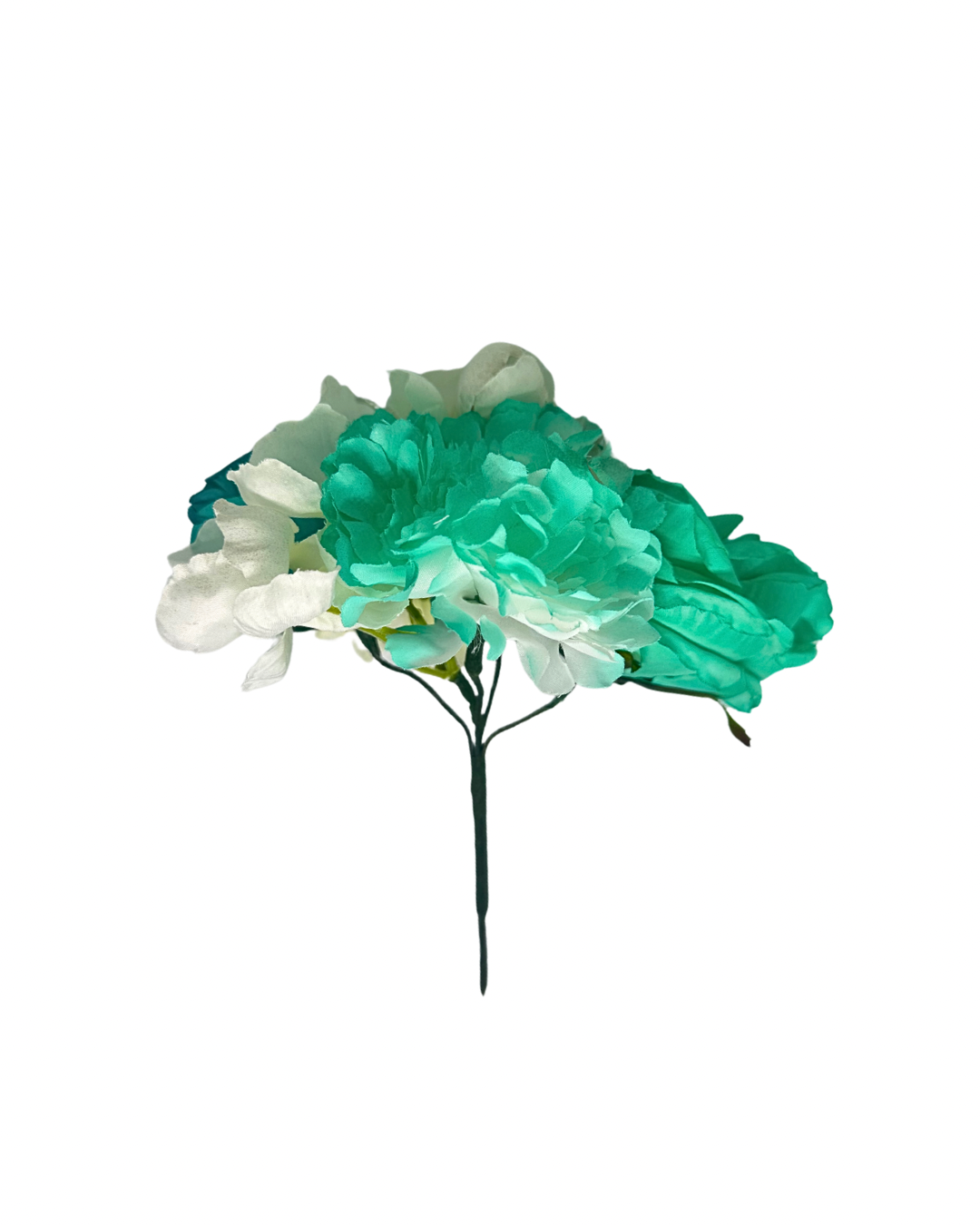 Ramillete Combinado Tonos Verde Agua, Beige y Dorado