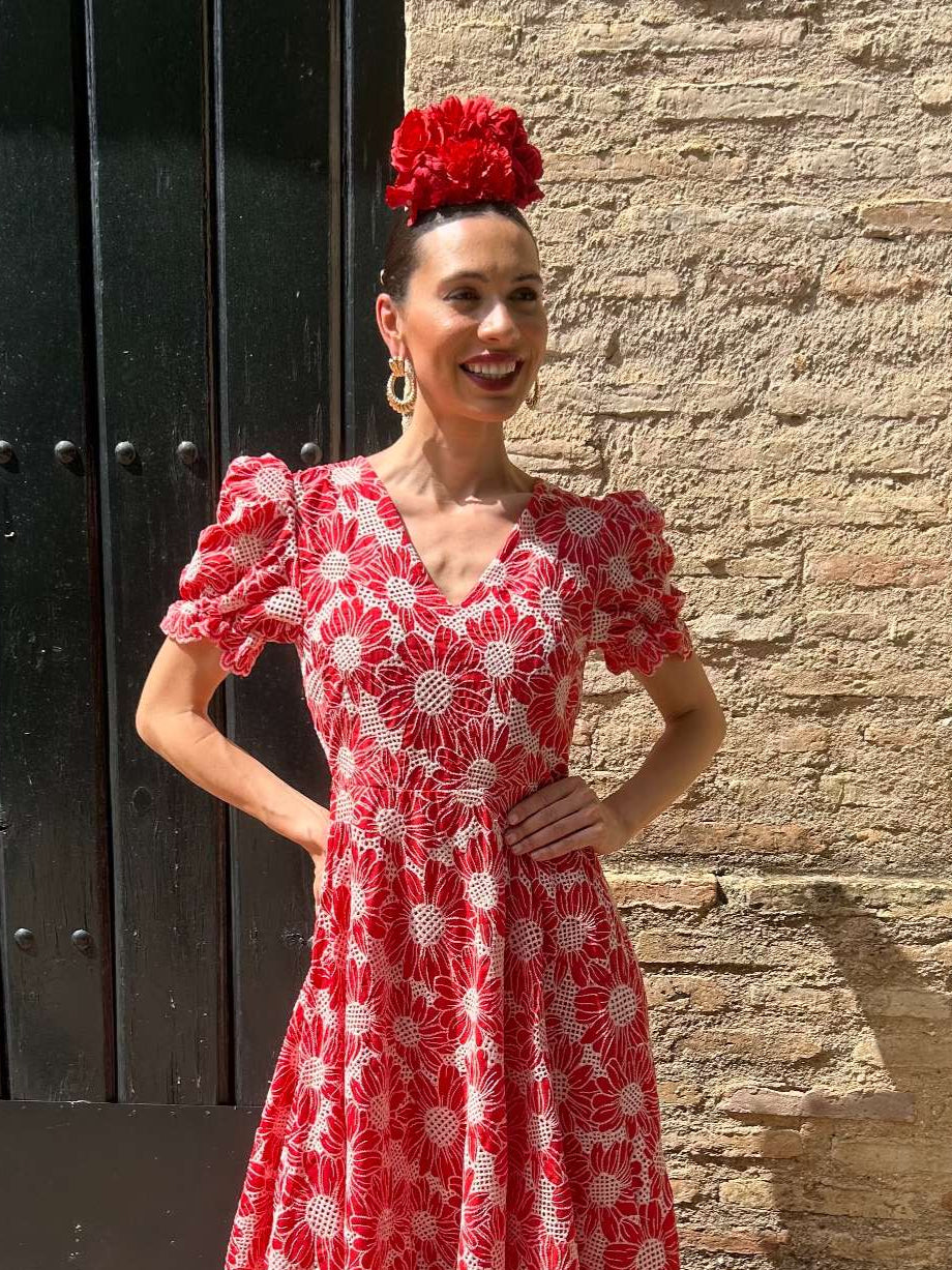 Ramillete combinado de color rojo