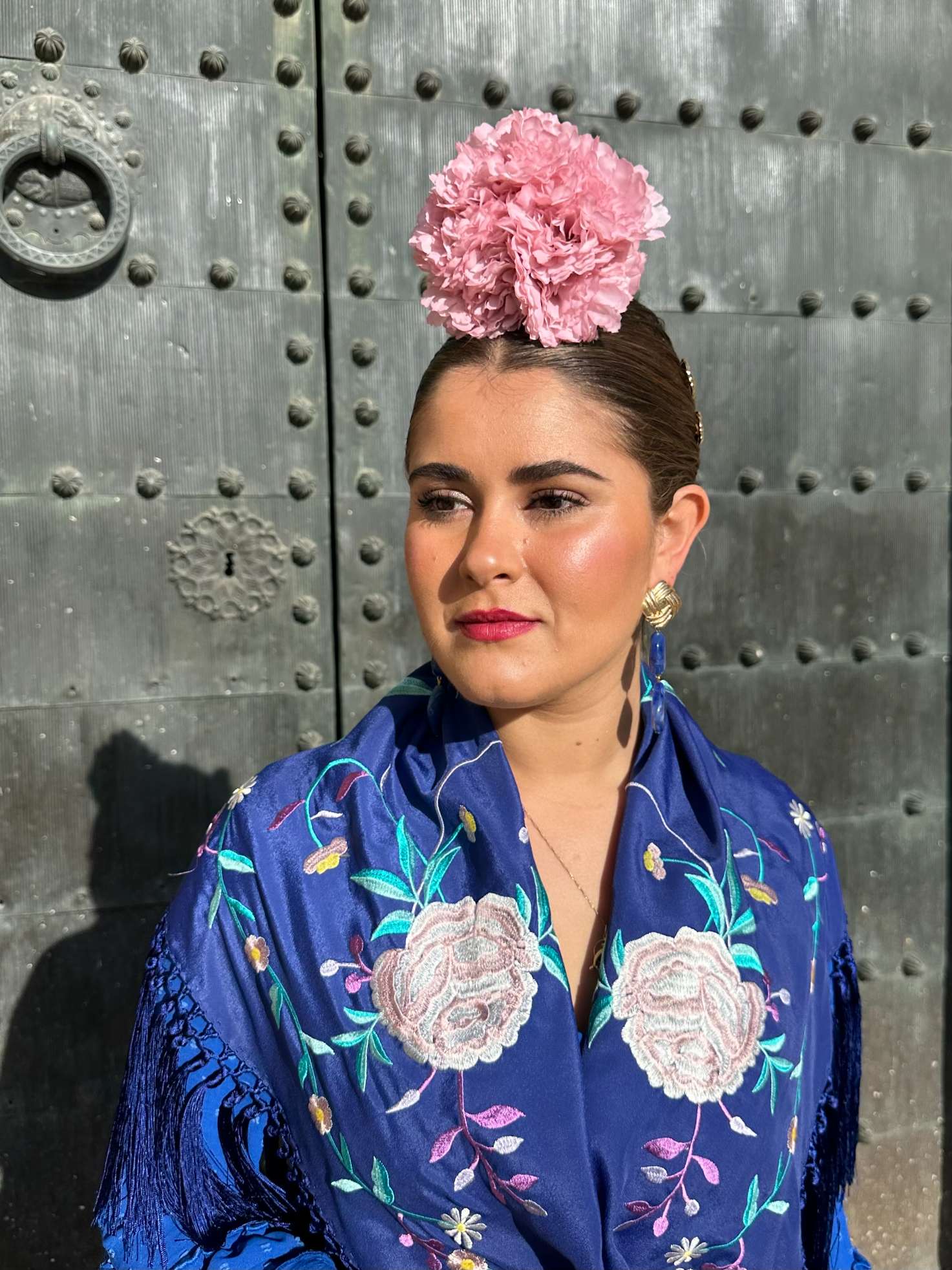 Ramillete de claveles rosa palo