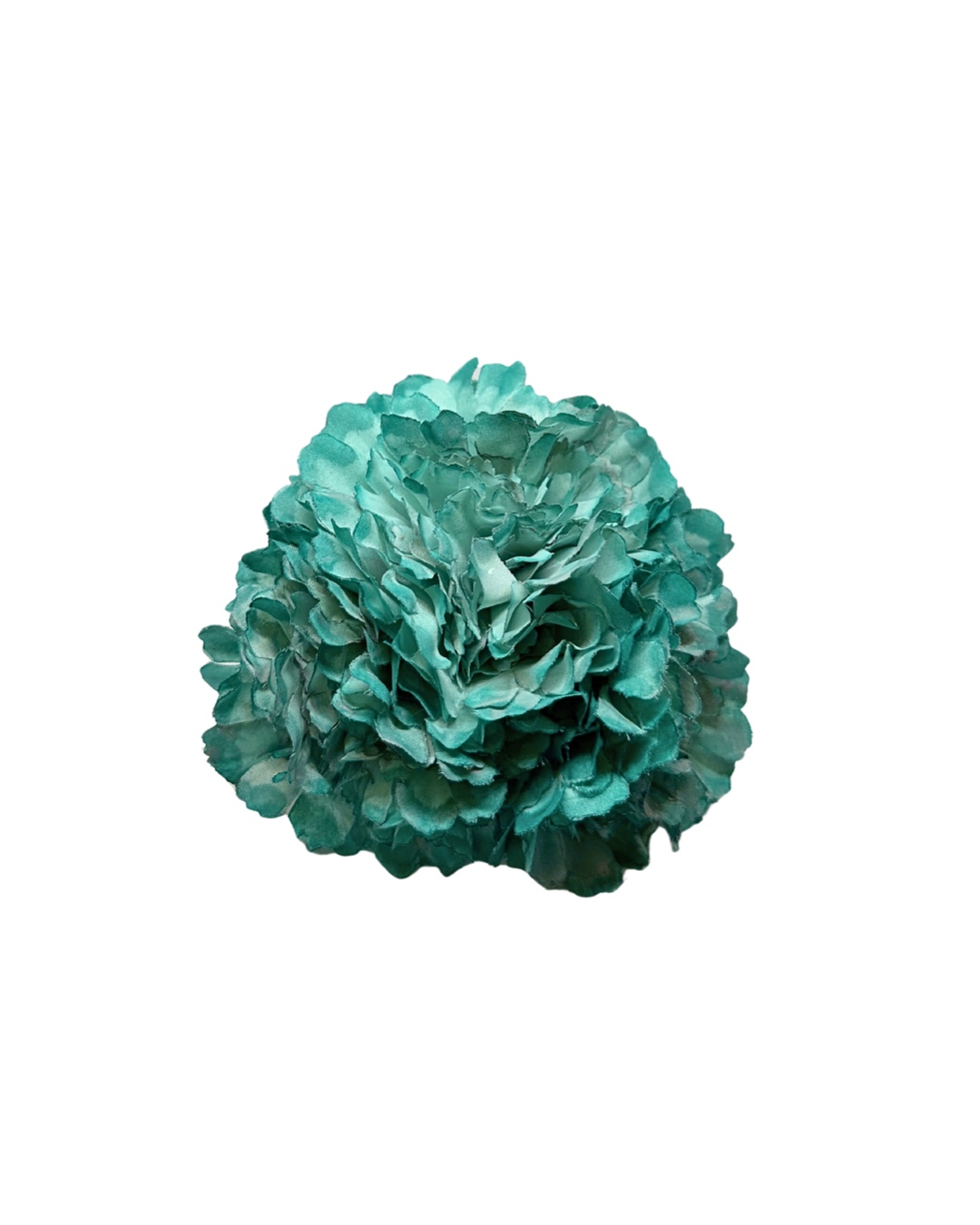 Ramillete de Flamenca Niña Teñido a Mano de Claveles Verde Agua