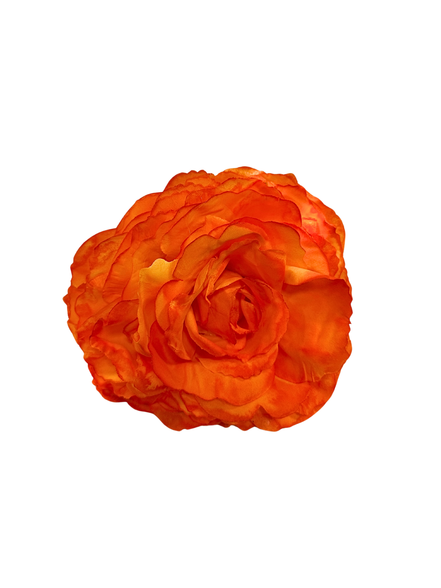 Rosa de Flamenca Teñida a Mano Mandarina