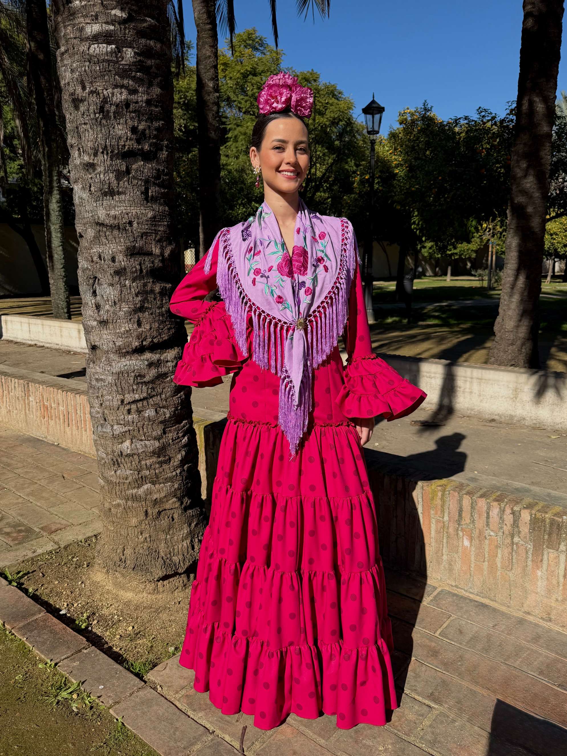 Traje flamenco fresón con lunares