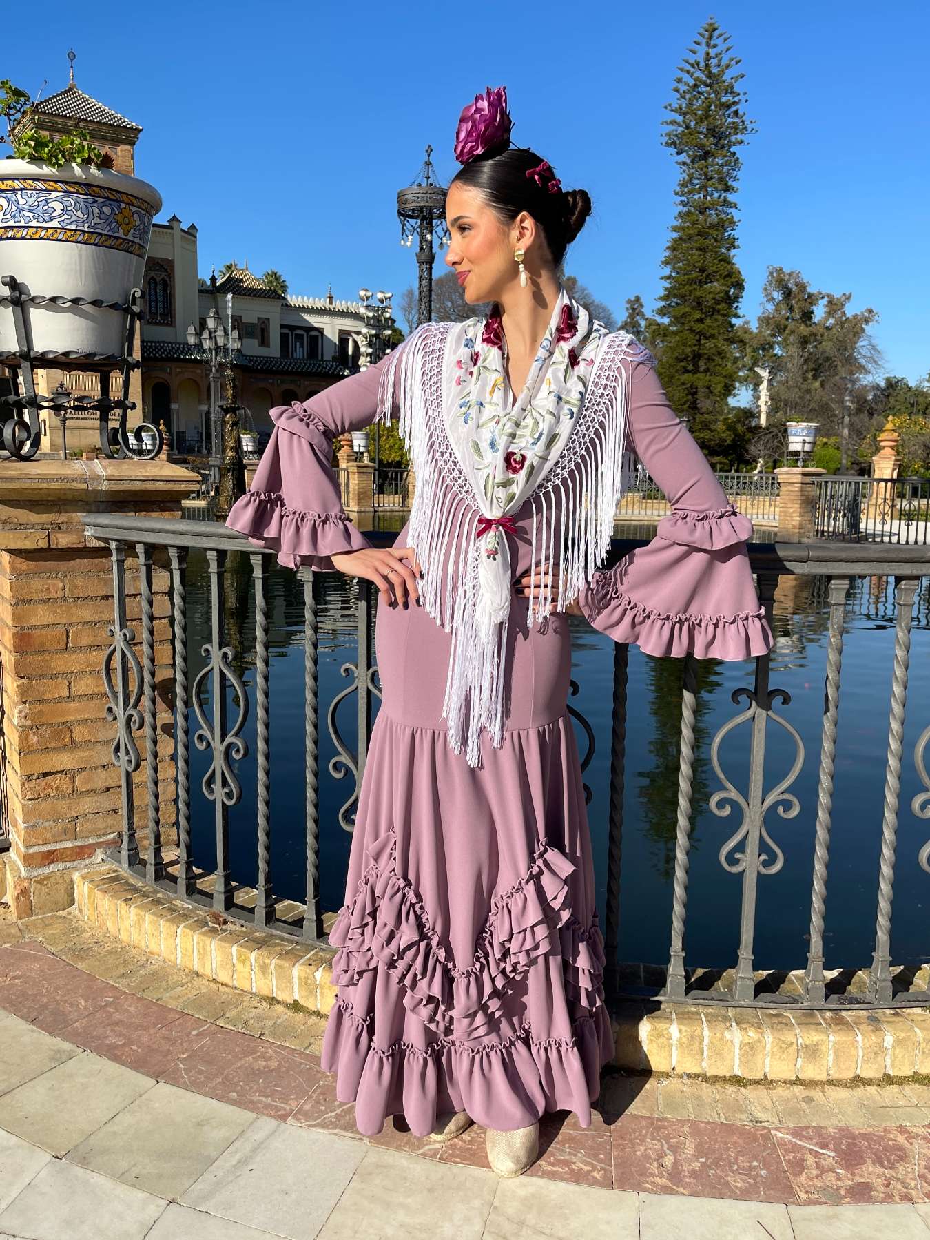 Traje de Flamenca Falda de capa Adorno Garrucha en Pico SPECIAL PRICE