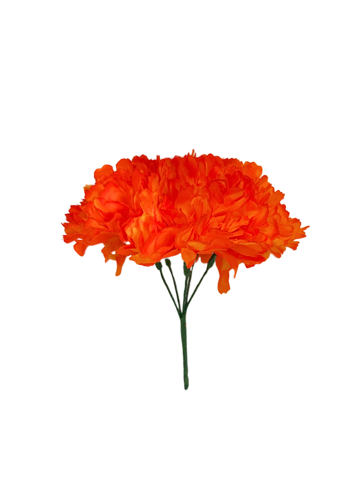 Ramillete de Flamenca Teñido a Mano de Claveles Naranja