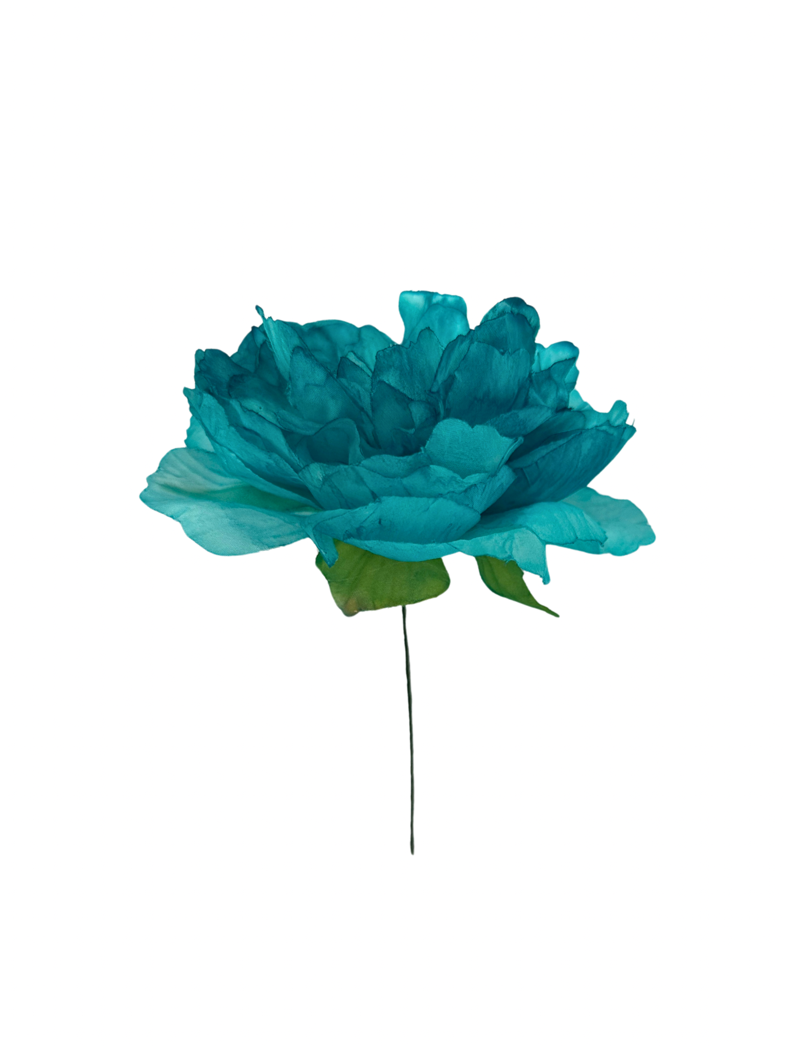 Peonía de Flamenca Niña Teñida a Mano Agua Marina