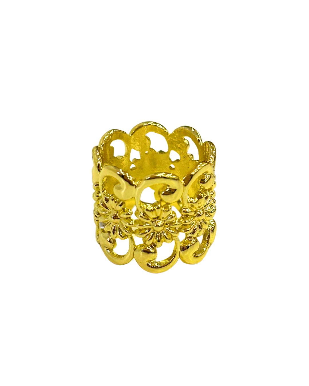 Anilla Mantoncillo Acero Dorada Detalles