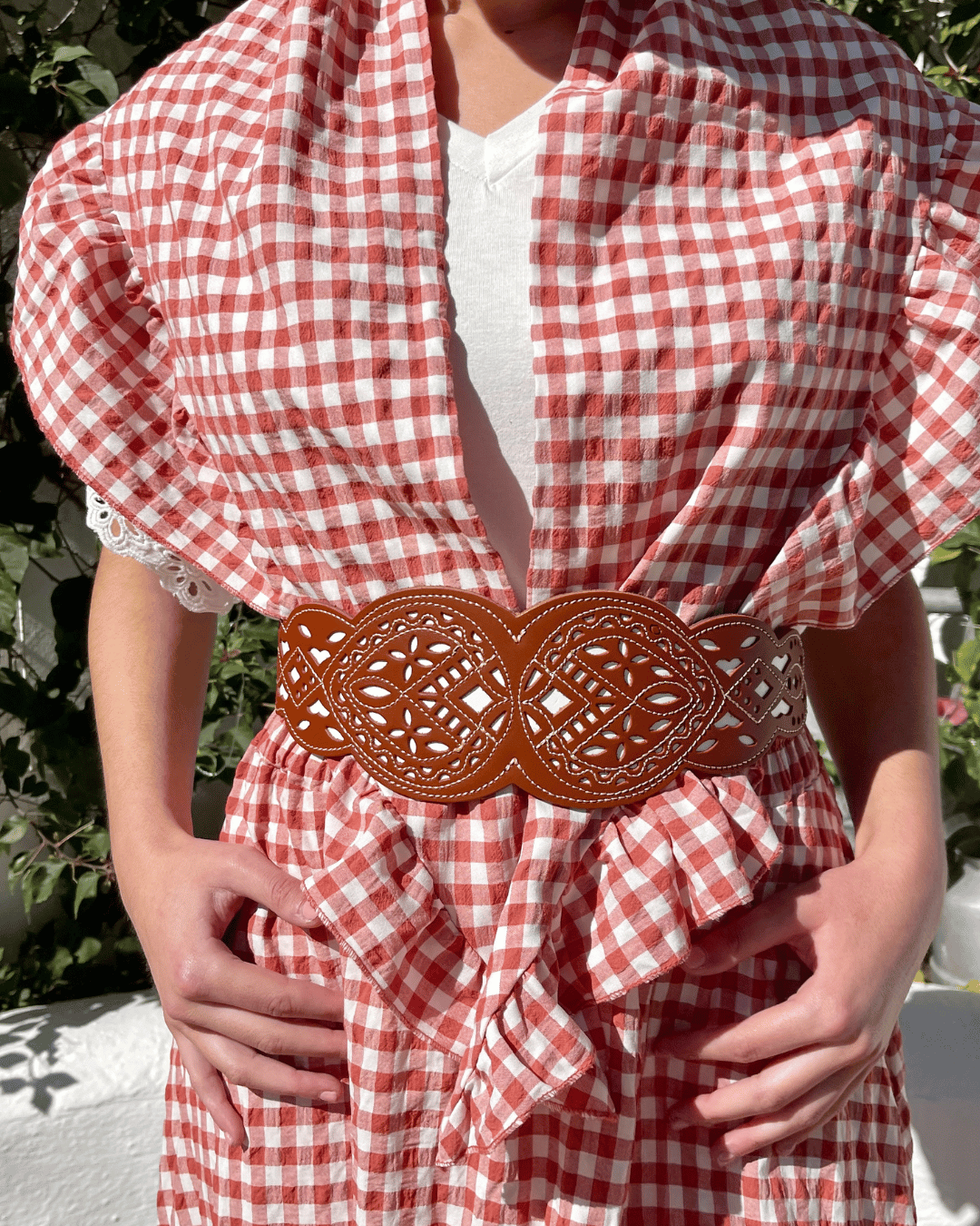 Fajín Rociero Cuero Claro