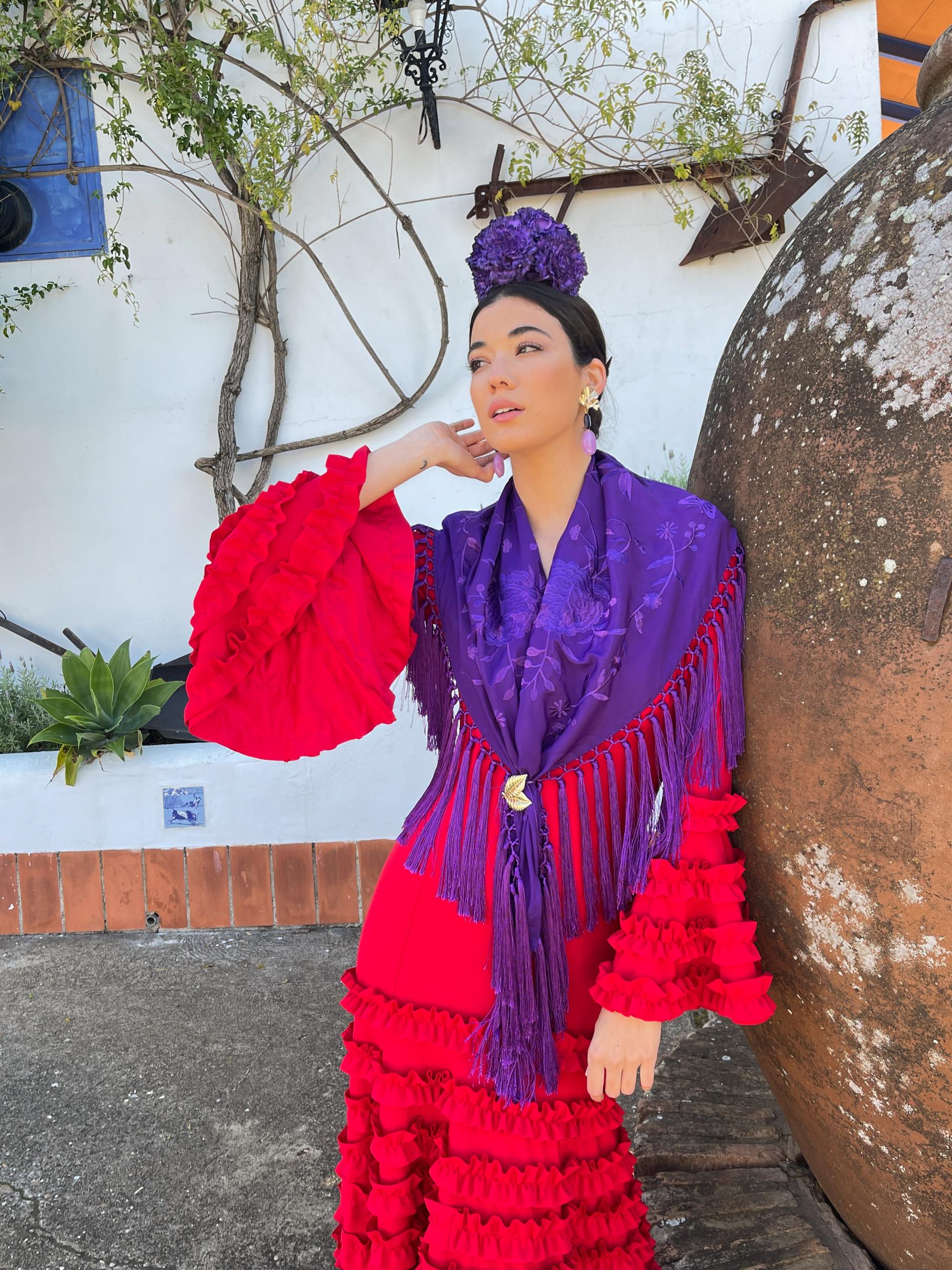 mantoncillo morado monocolor