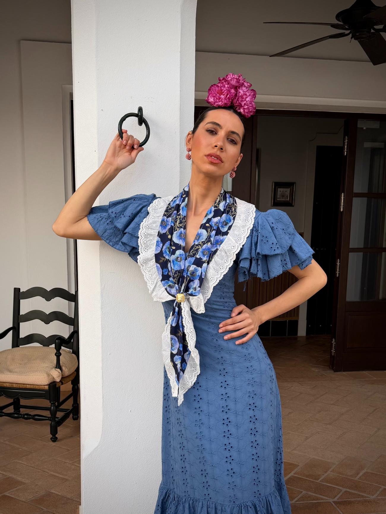 piquillo de romeria amapolas azul