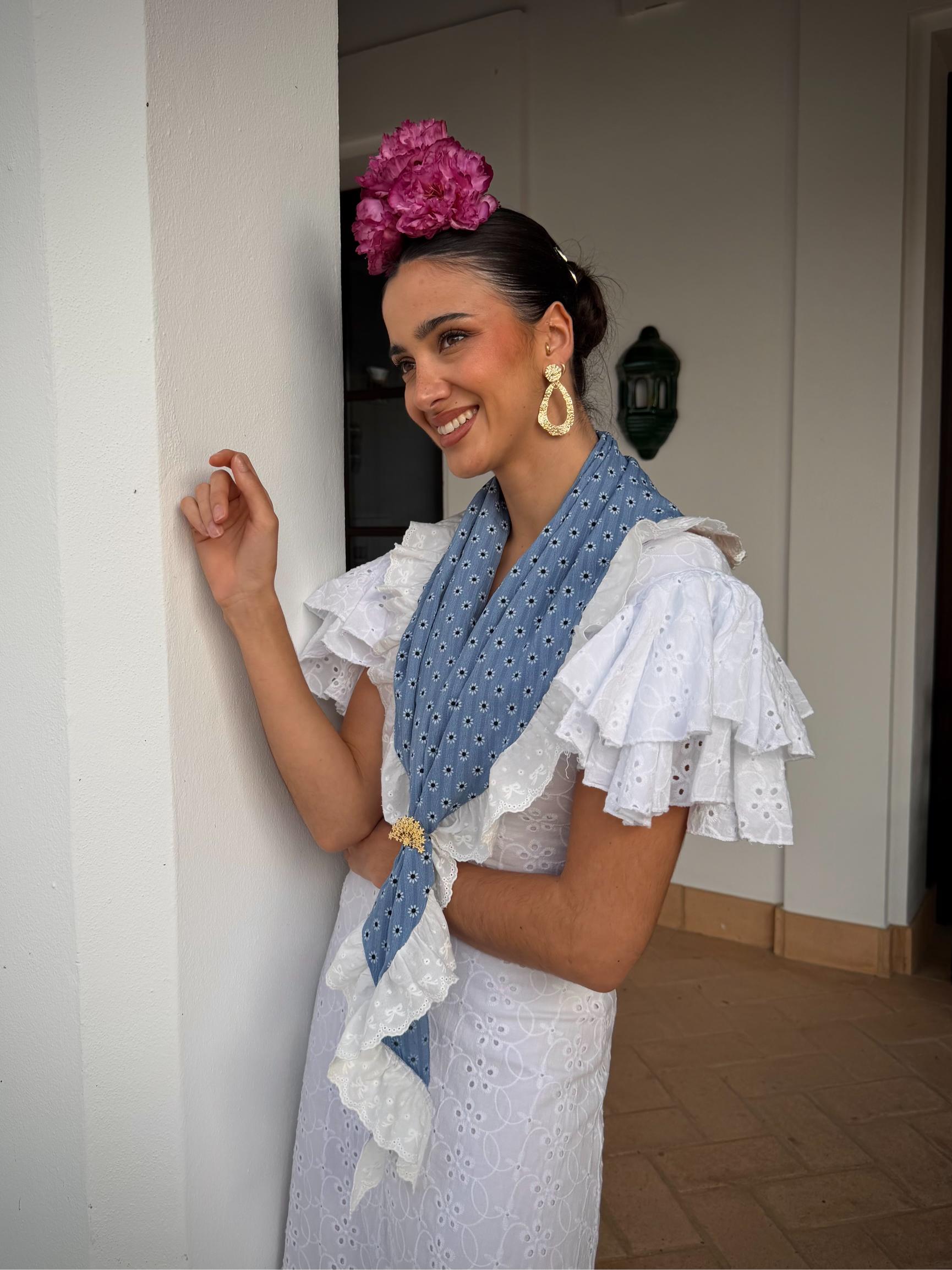 piquillo romería margaritas azul