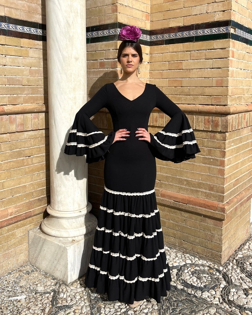 traje de flamenca canastero negro