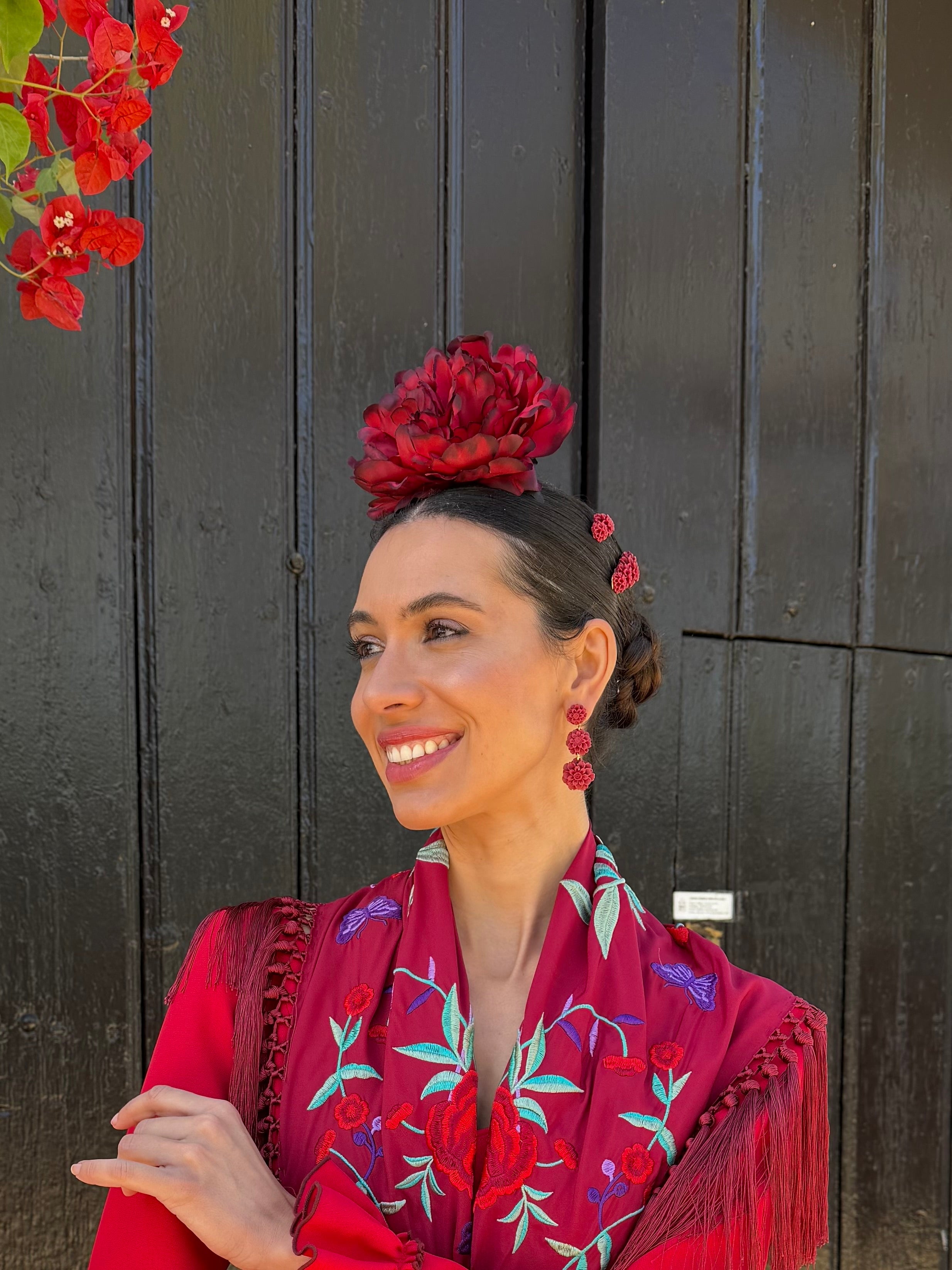 peonías accesorios flamenca